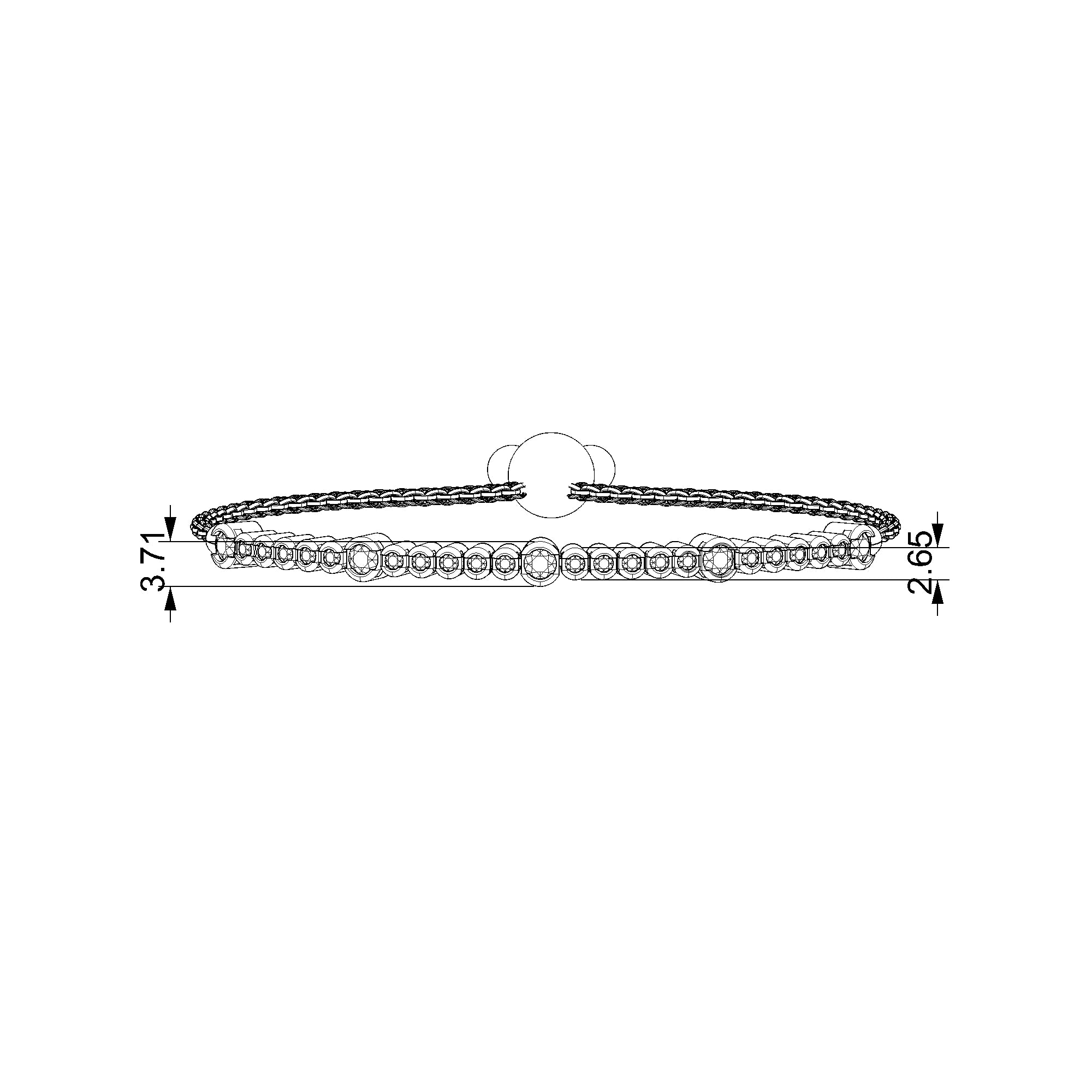 Pargold Solid Gold Elegantly Crafted Radiant Gemstone Bracelet-Static