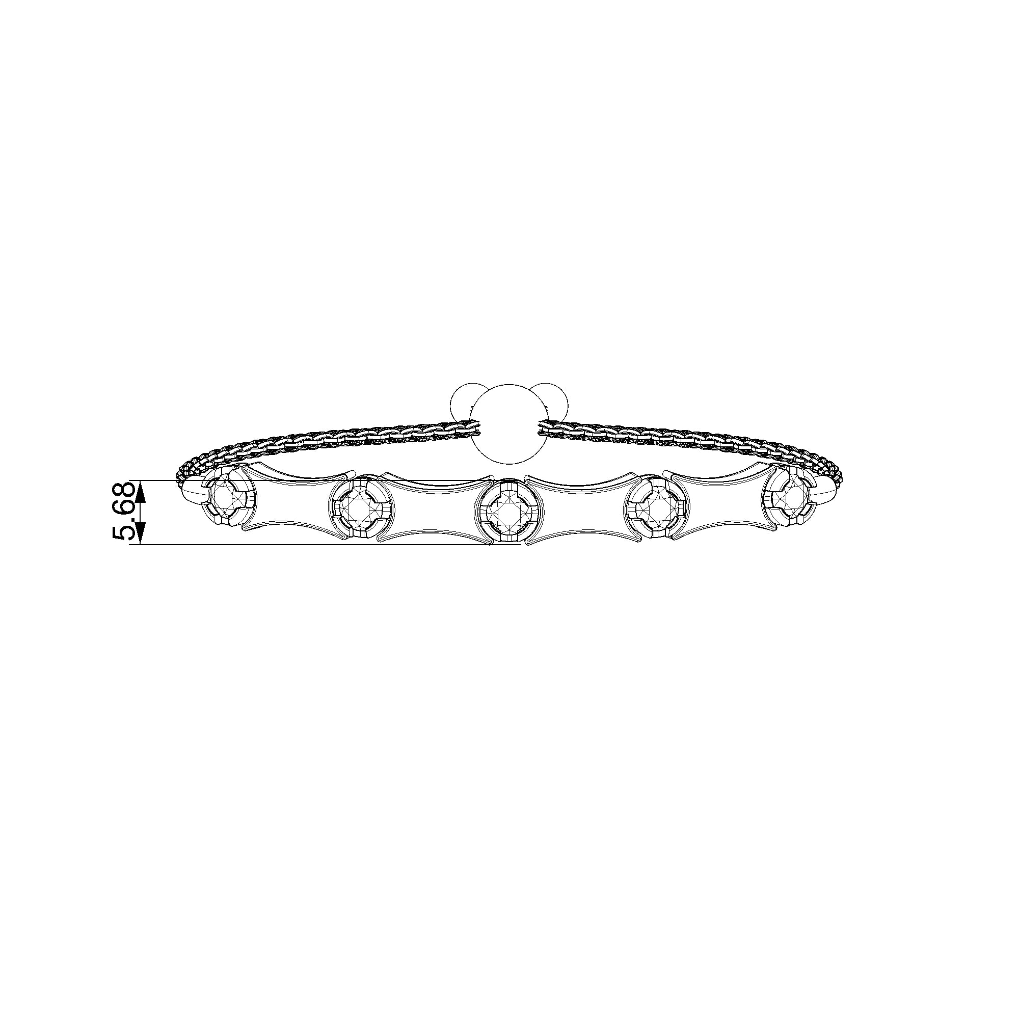 Pargold Solid Gold Elegant Radiant Gemstone Bracelet-Static