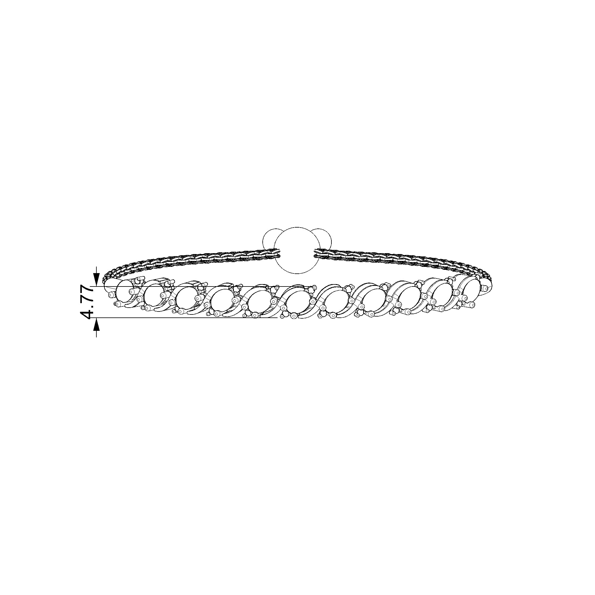 Pargold Solid Gold Elegant Radiant Gemstone Twist Bracelet-Static