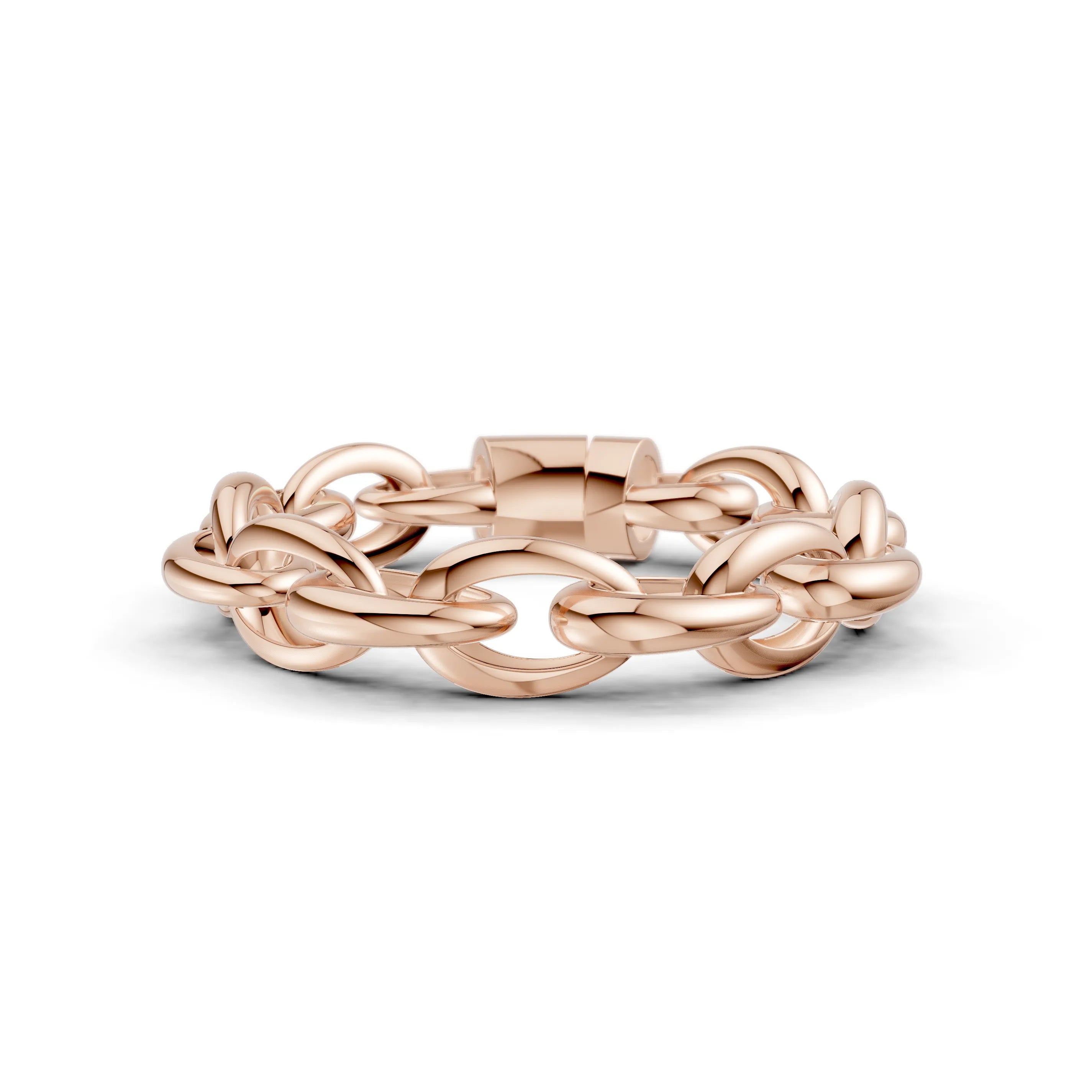 Pargold Solid Gold Timeless Elegance Gold Link Bracelet -Rose_Static_Rose