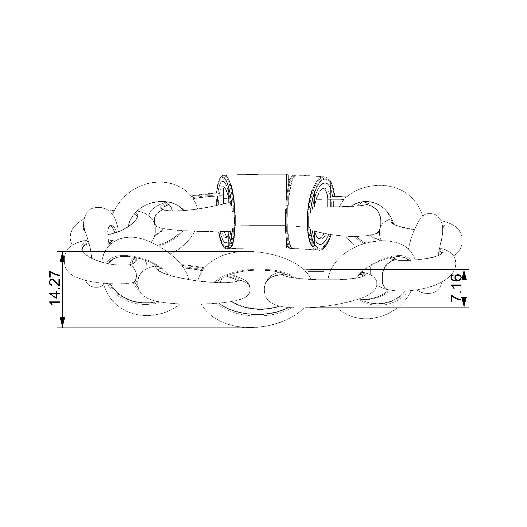 Pargold Solid Gold Timeless Elegance Gold Link Bracelet-Static