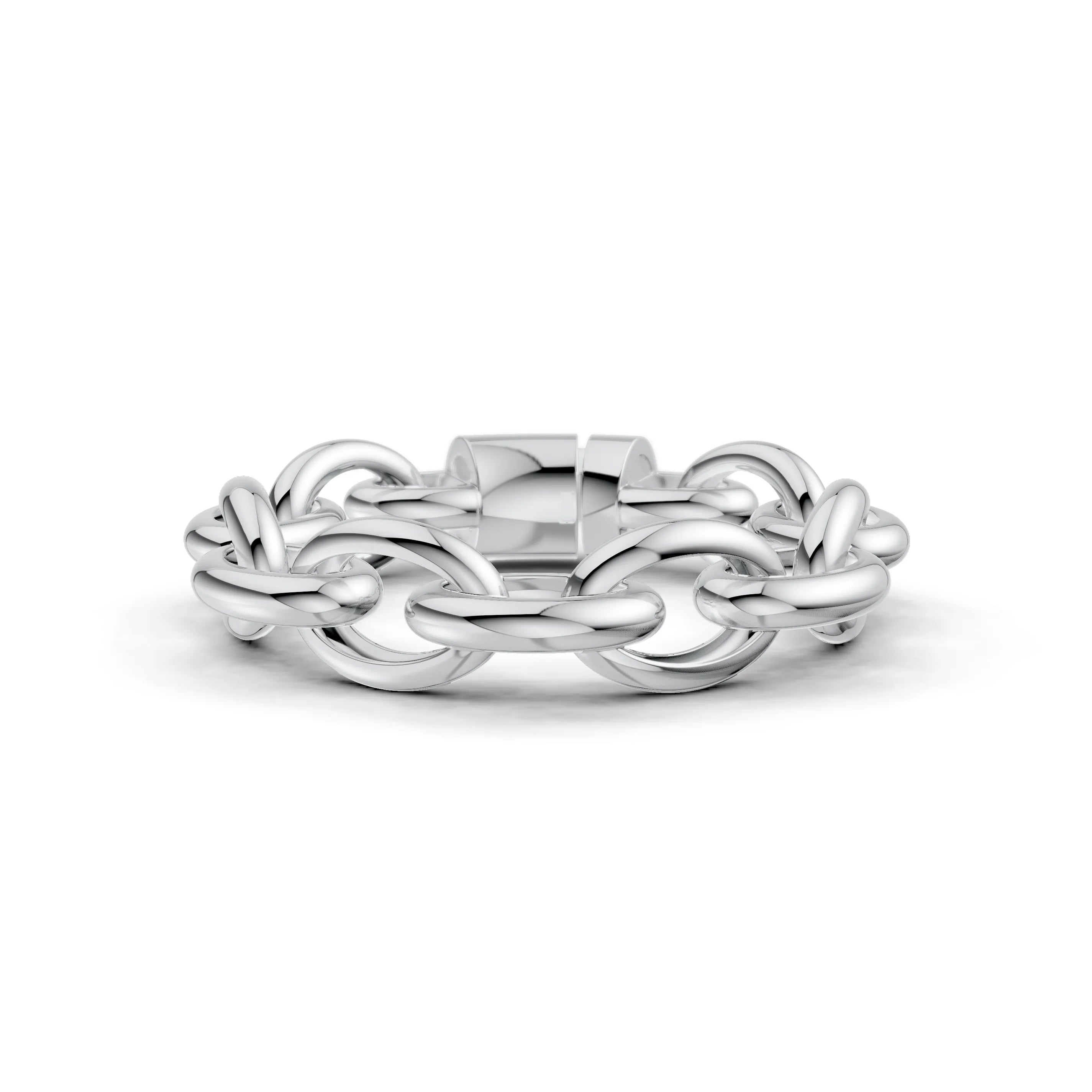 Pargold Solid Gold Elegant Interwoven Gold Bracelet -Silver_Static_Silver