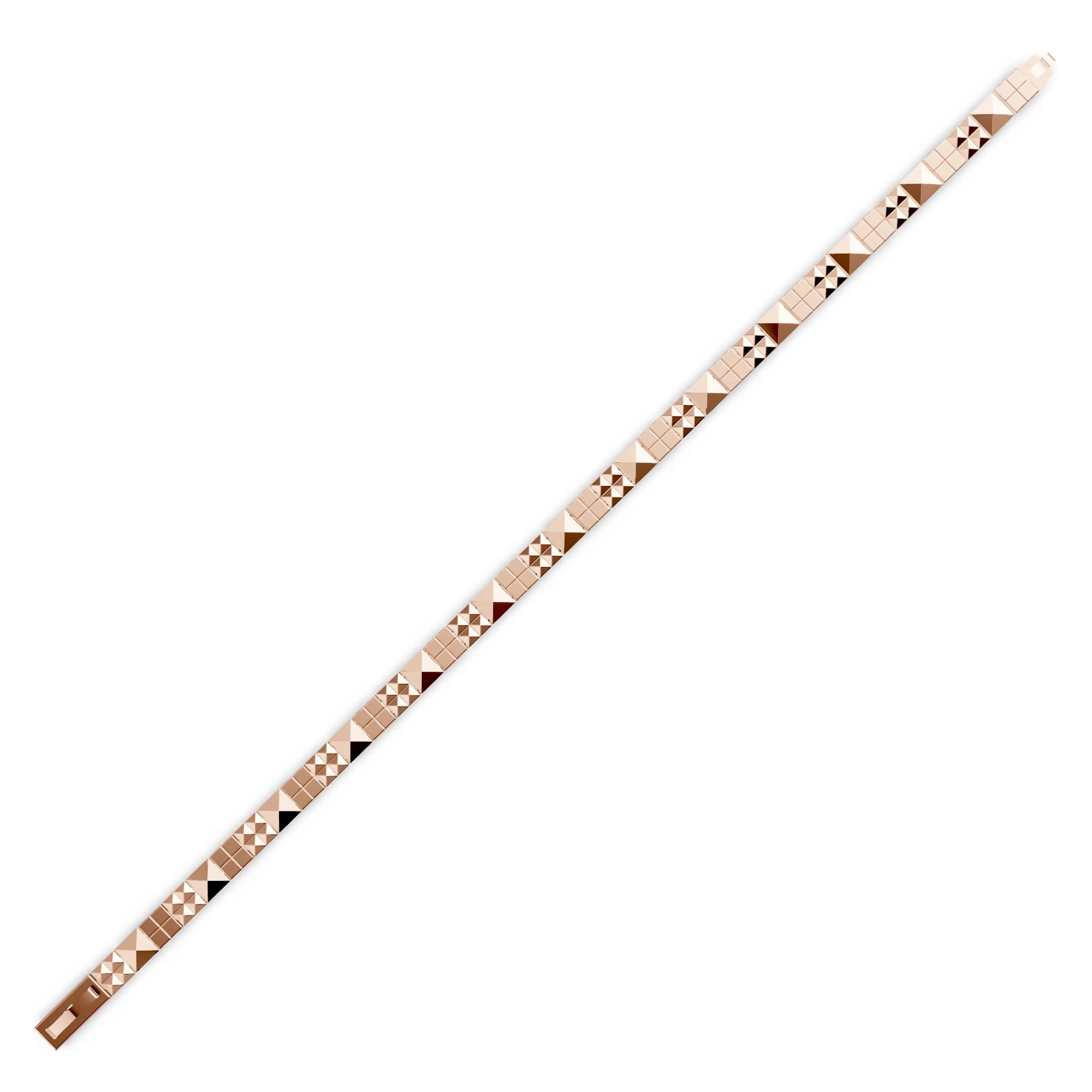 Pargold Solid Gold Facet Array Geometric Bracelet -Rose_Static_Rose