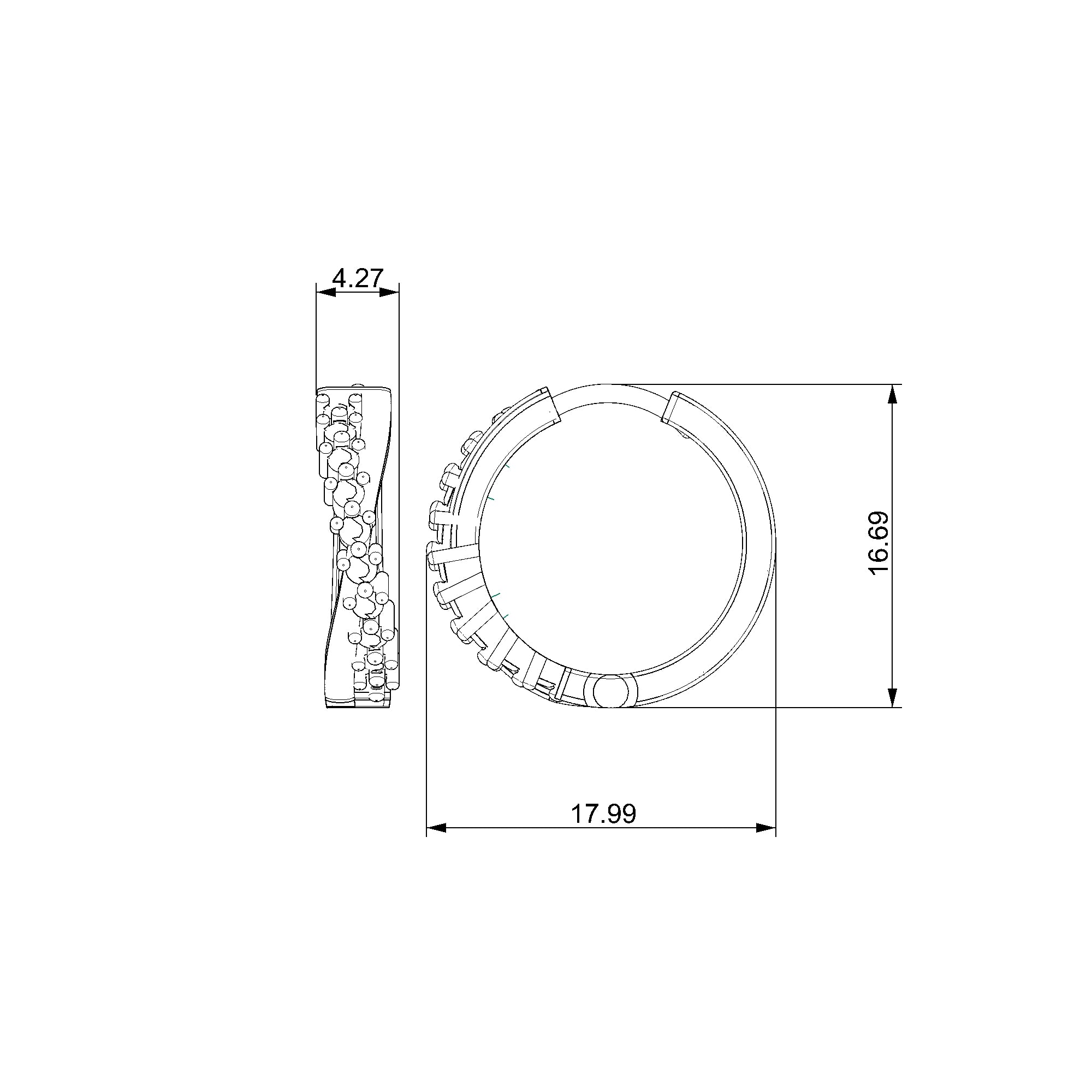 Pargold Solid Gold Eternal Shine Infinity Earrings-Static