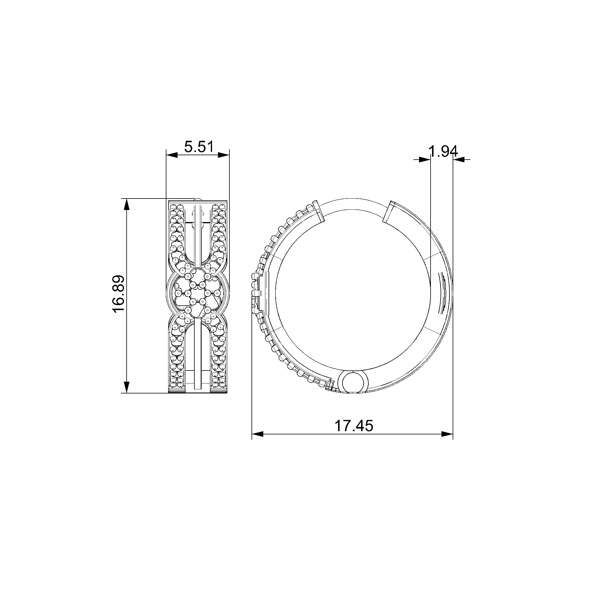 Pargold Solid Gold Pavé Byzantine Geometric Hoop Earrings-Static