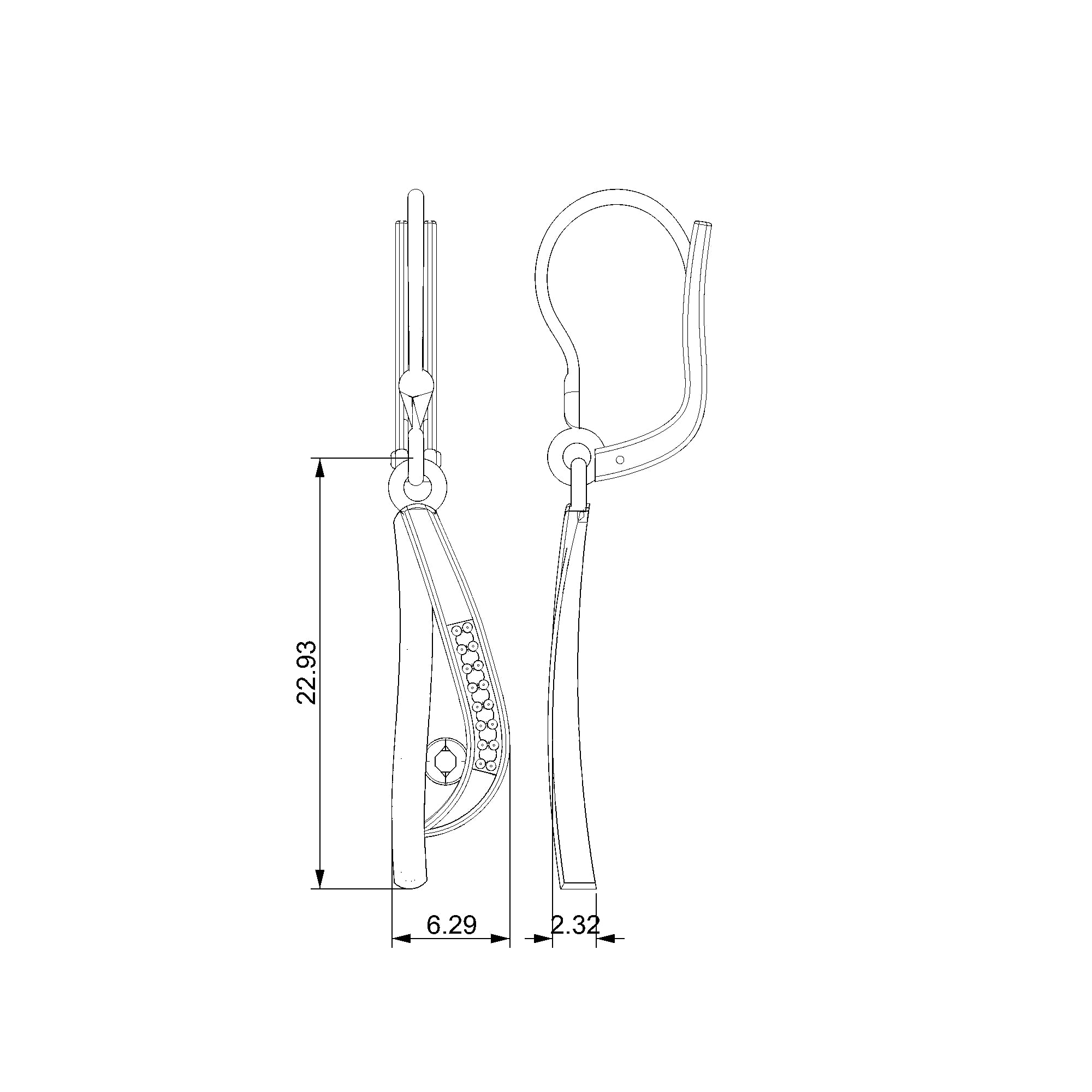 Pargold Solid Gold Svelte Sparkle Gemstone Earrings-Static