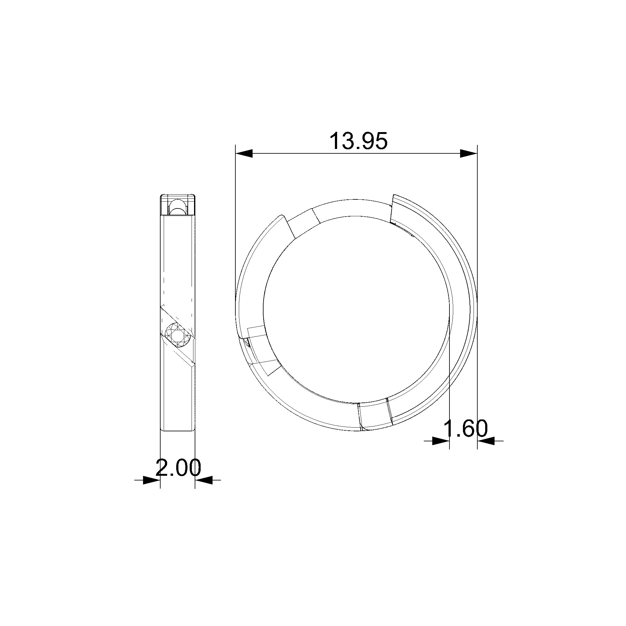 Pargold Solid Gold Elegant Gold Hoop Earrings-Static