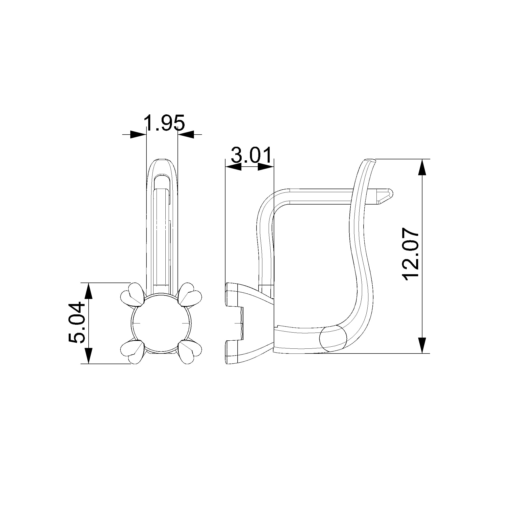 Pargold Solid Gold Heart-Crafted Huggie Earrings-Static