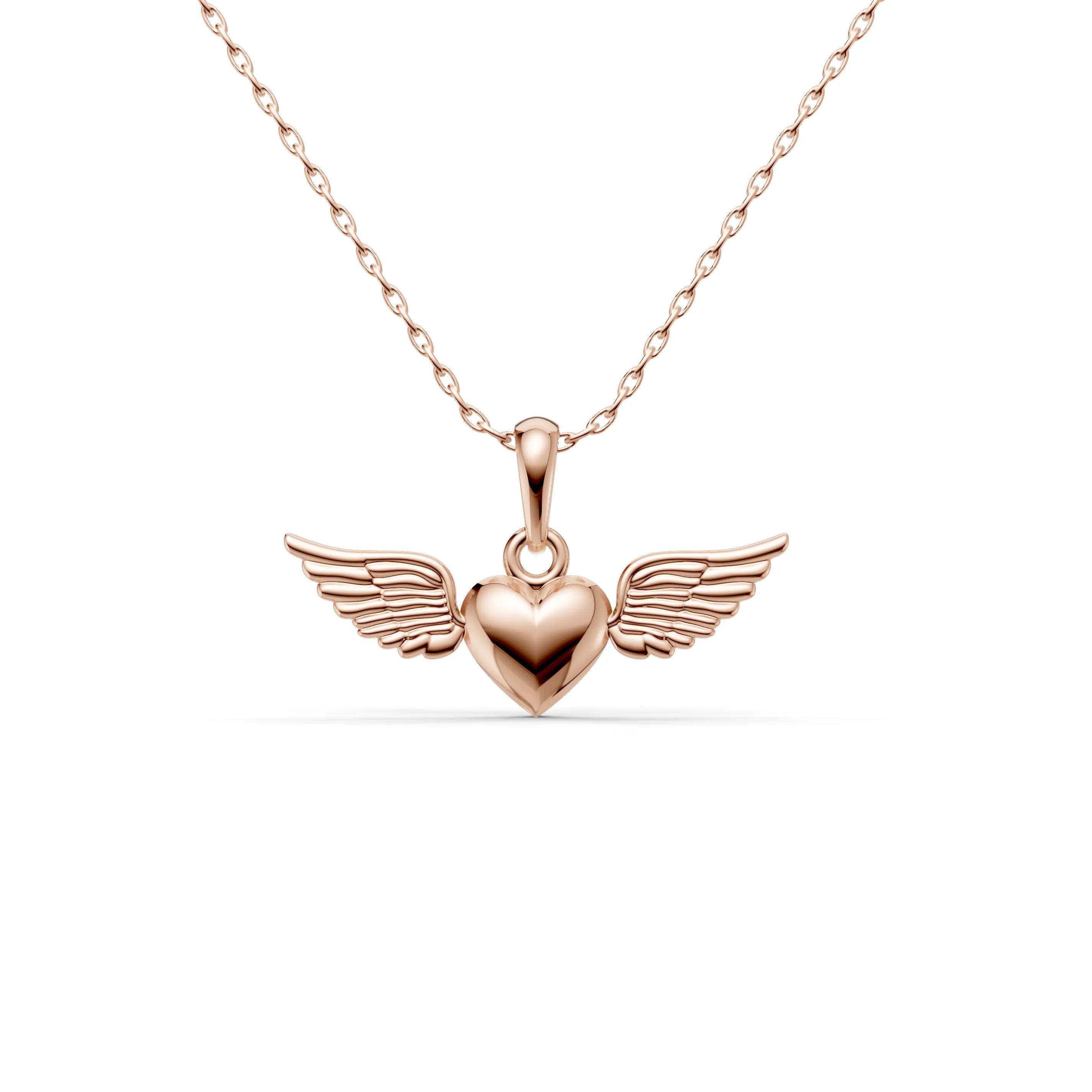 Pargold Solid Gold Aviary Heart Pendant: The Epitome of Affectionate Elegance -Rose_Static_Rose