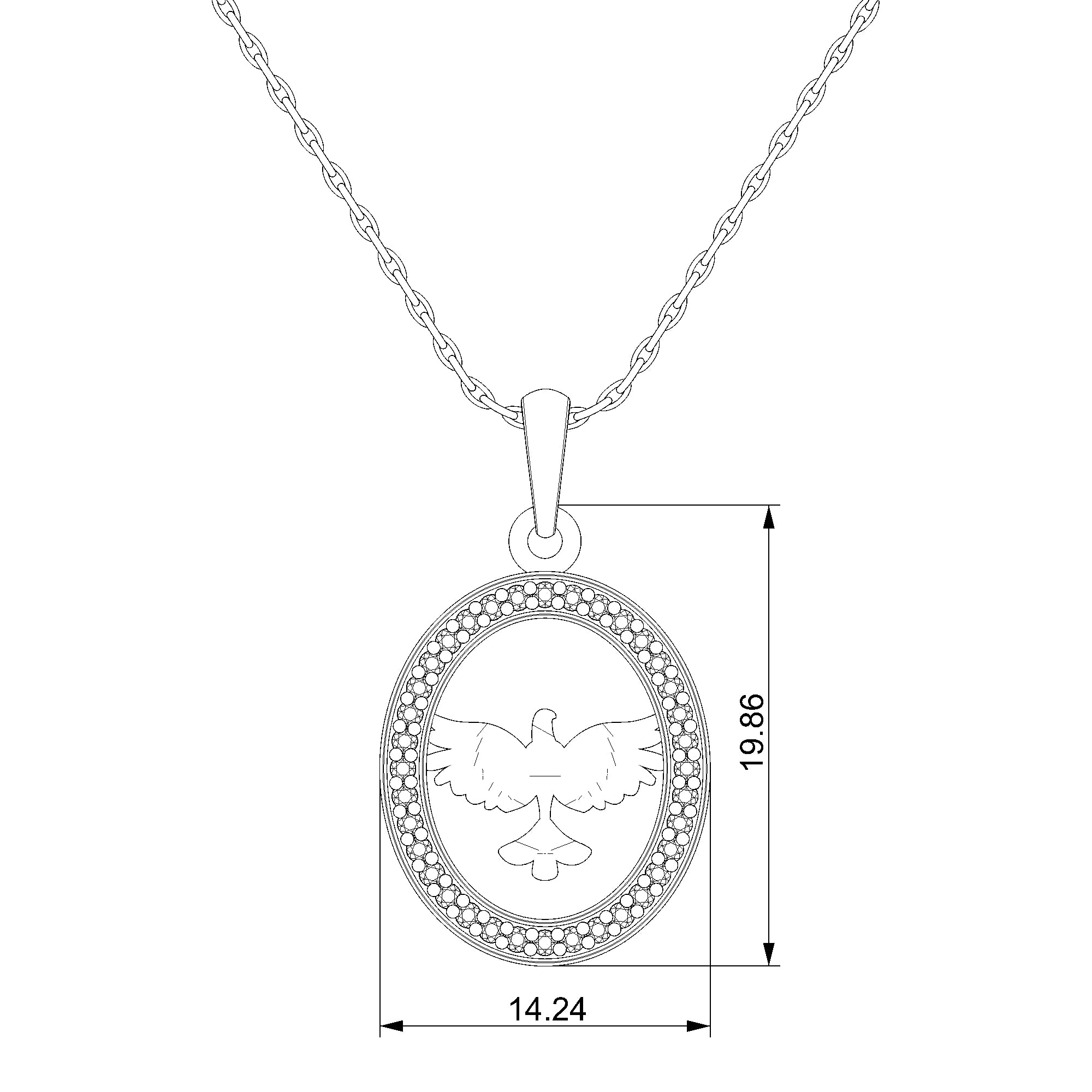 Pargold Solid Gold Celestial Medallion Pendant-Static