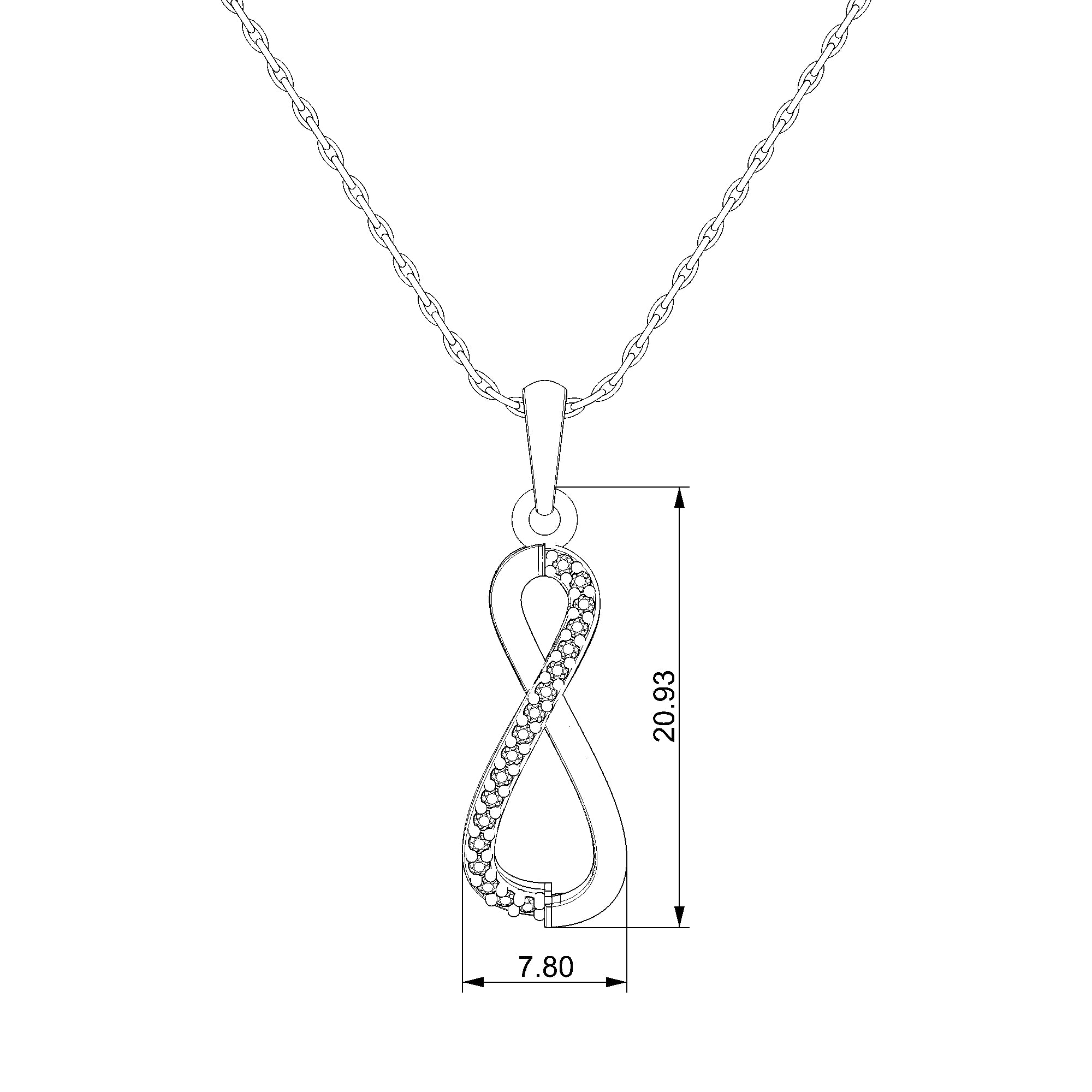 Pargold Solid Gold Timeless Elegance Infinity Pendant-Static