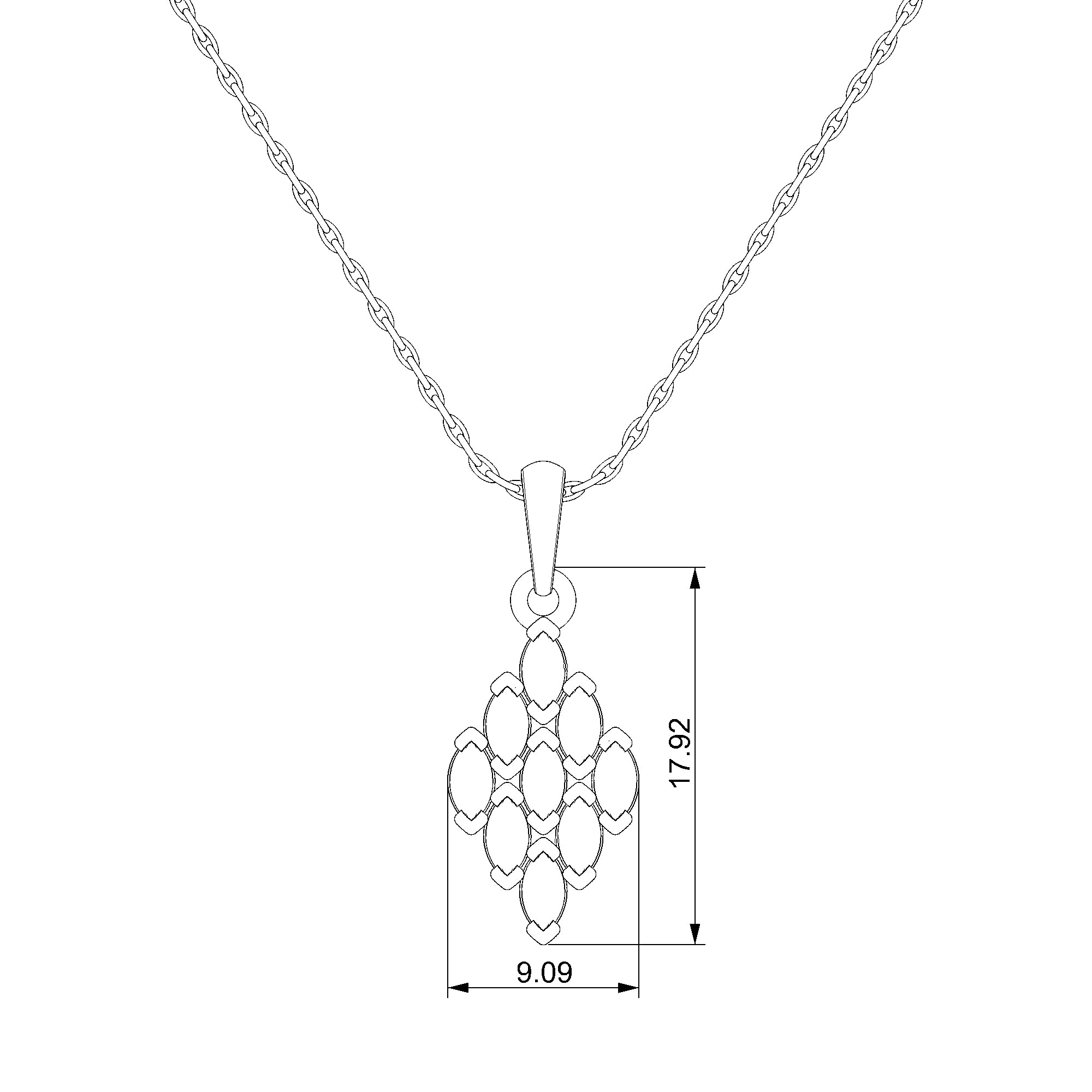 Pargold Solid Gold Timeless Elegance Sparkling Gemstone Pendant-Static