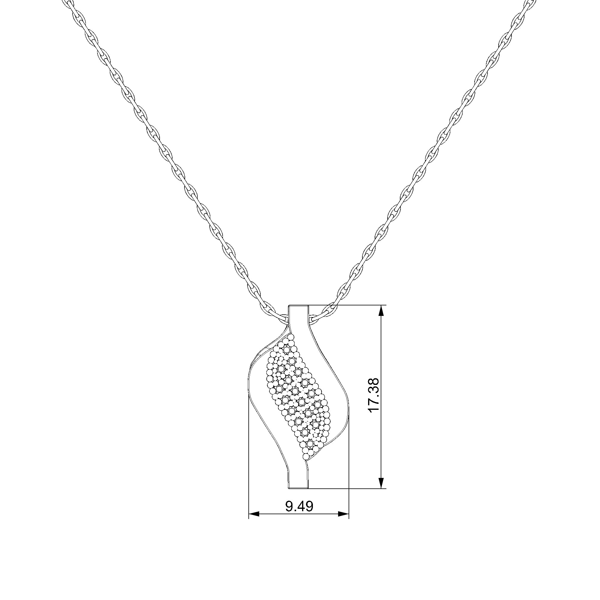 Pargold Solid Gold Serene Elegance Radiant Gemstone Necklace-Static