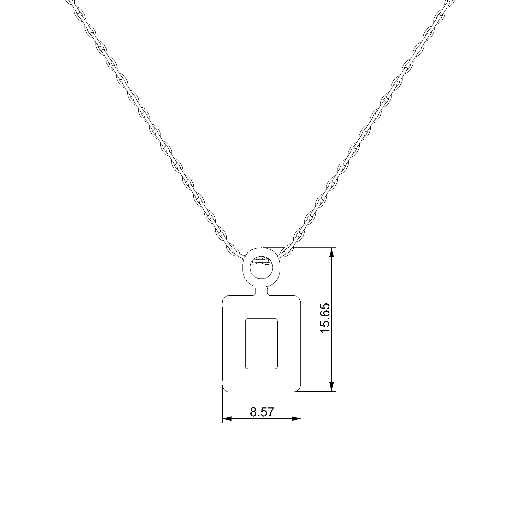 Pargold Solid Gold Classic Elegance Geometric Pendant-Static