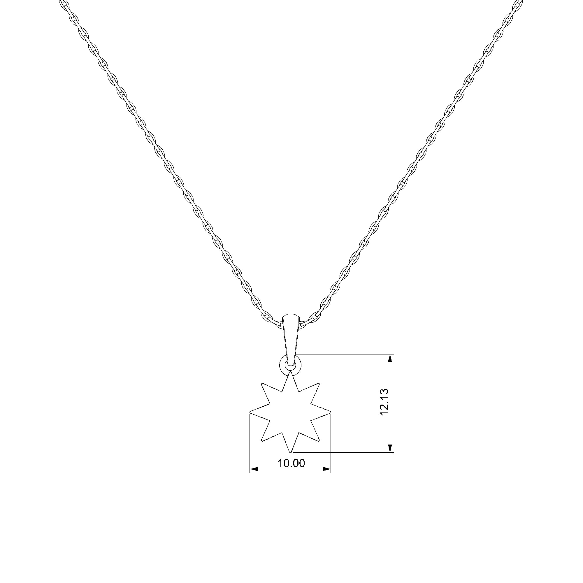 Pargold Solid Gold Guiding Star Pendant-Static