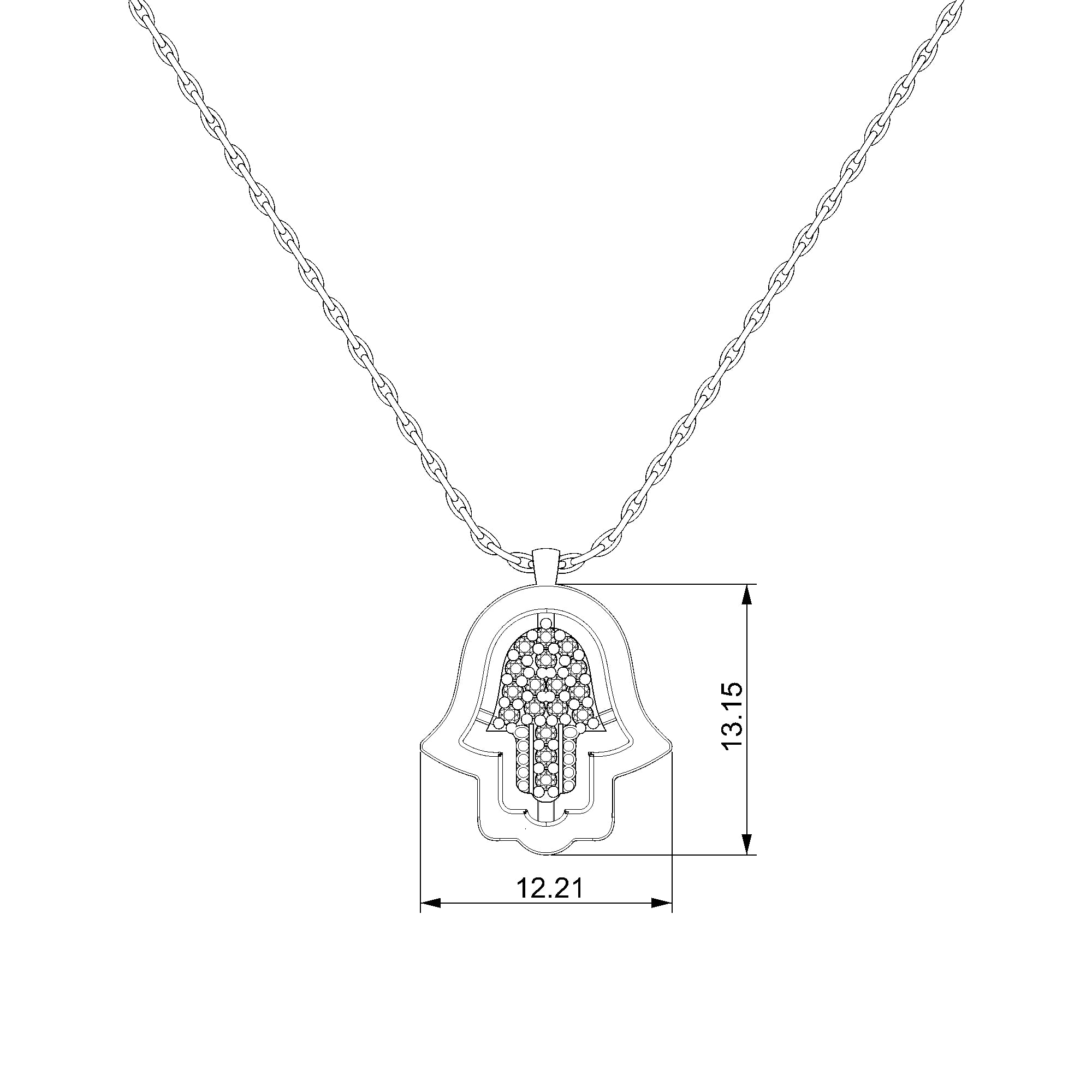 Pargold Solid Gold Celestial Elegance Gemstone Necklace-Static