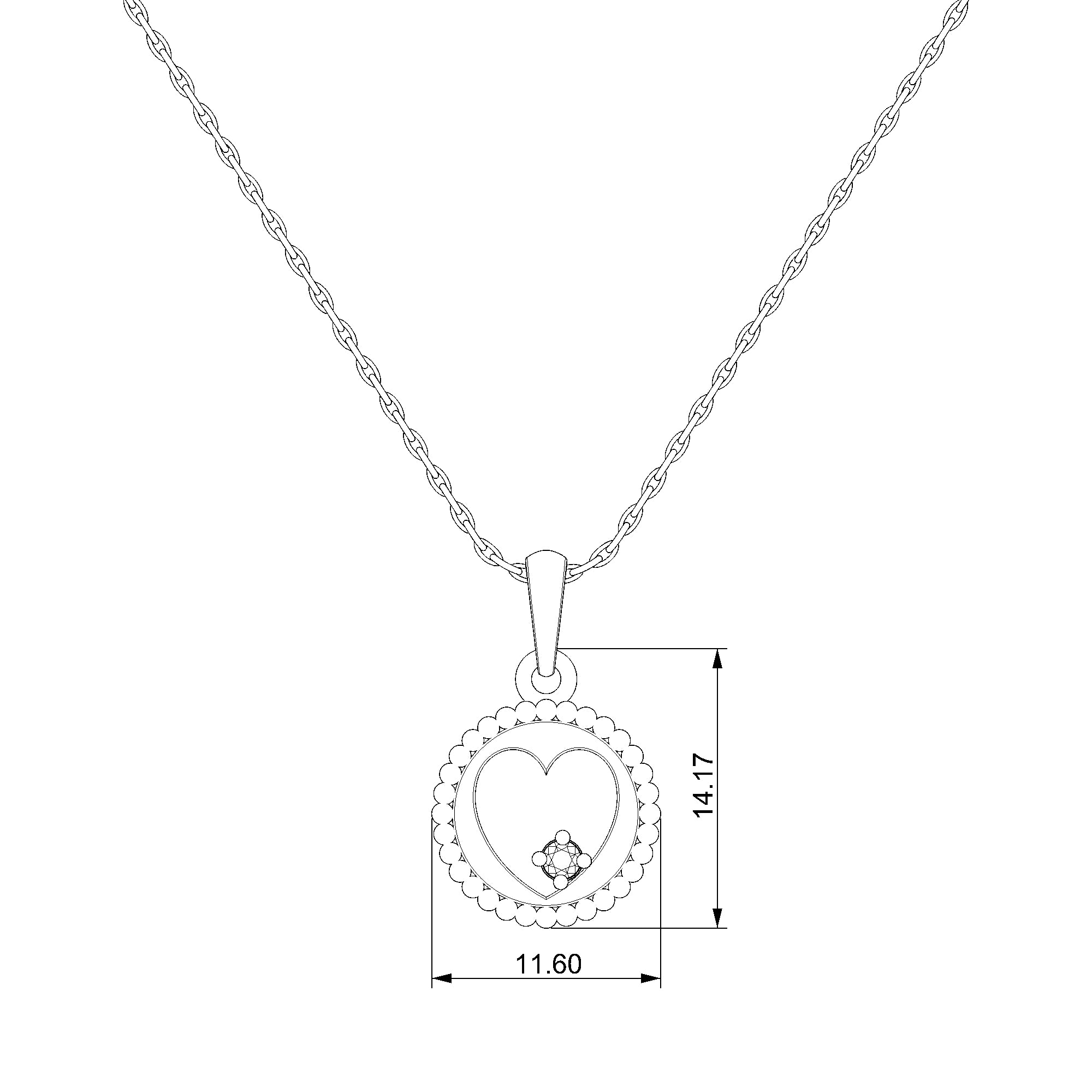 Pargold Solid Gold Heartfelt Elegance Pendant-Static