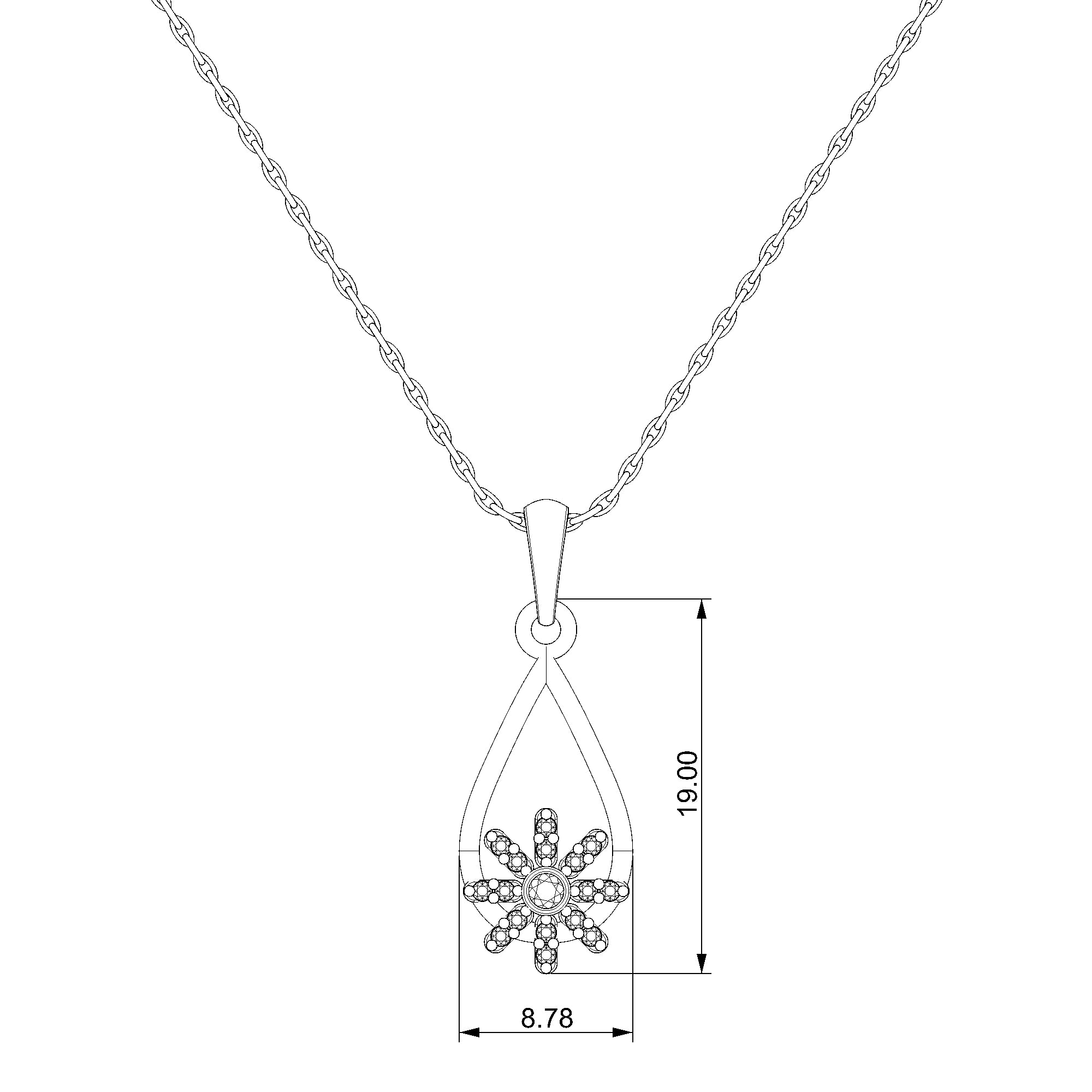 Pargold Solid Gold Celestial Radiance Pendant-Static