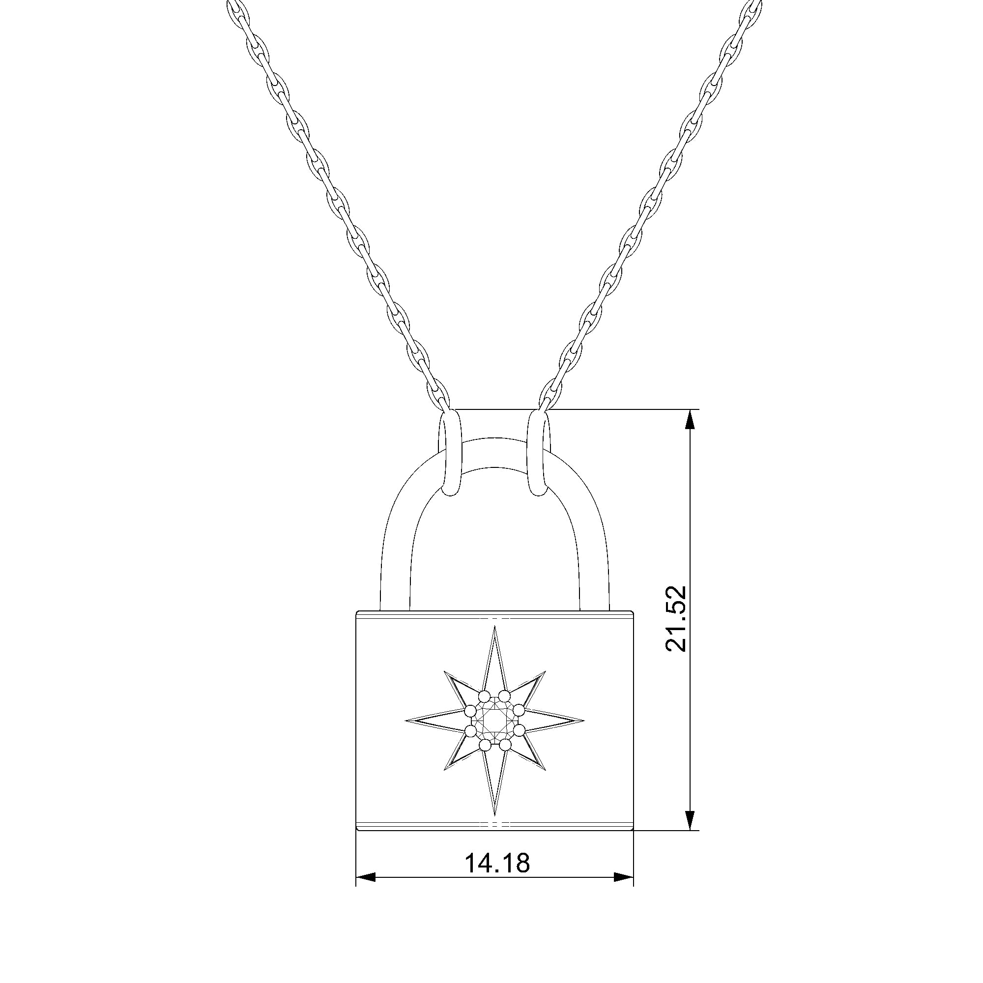 Pargold Solid Gold Luminous Keeper Necklace-Static