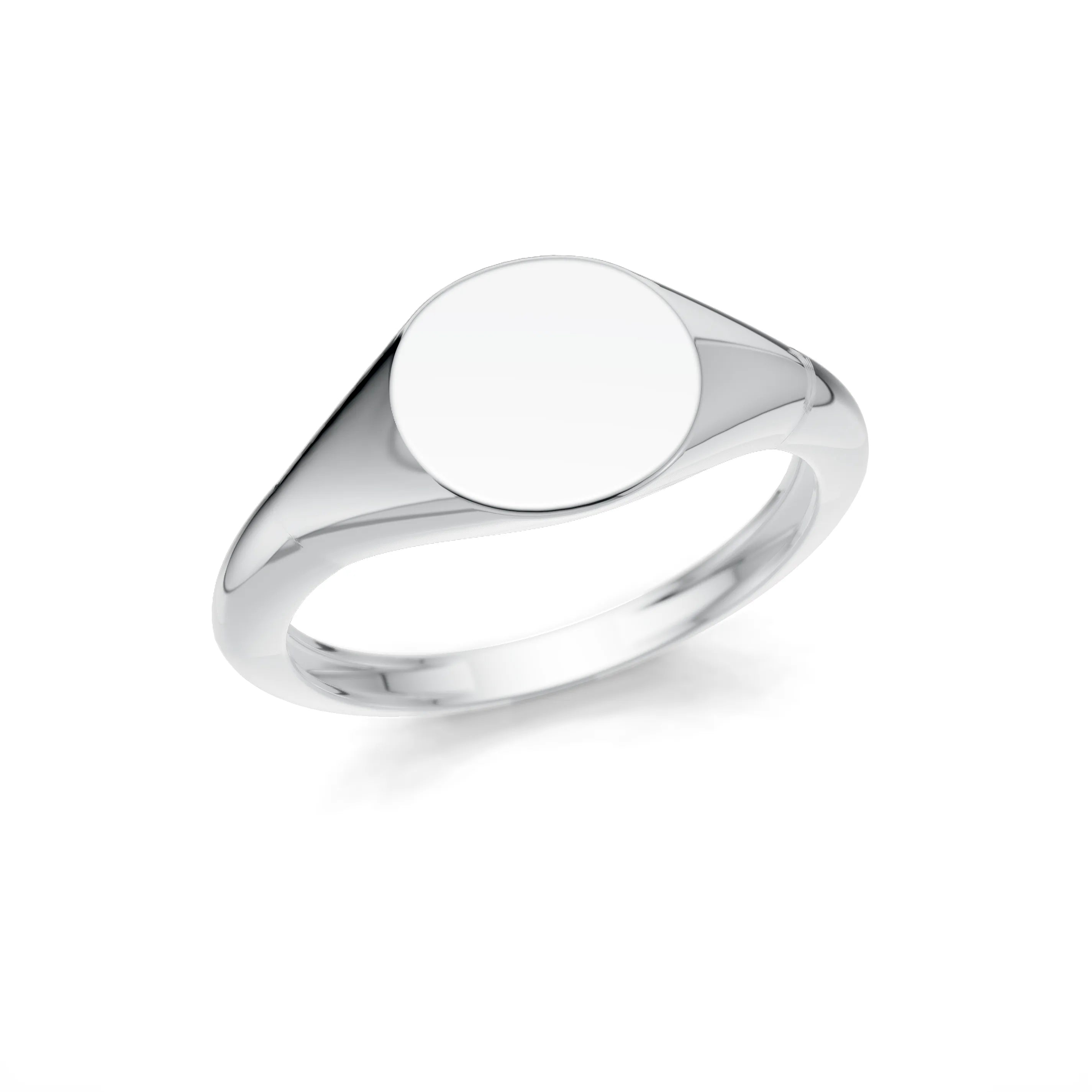 Pargold Solid Gold Timeless Elegance Signet Ring -Silver_Static_Silver
