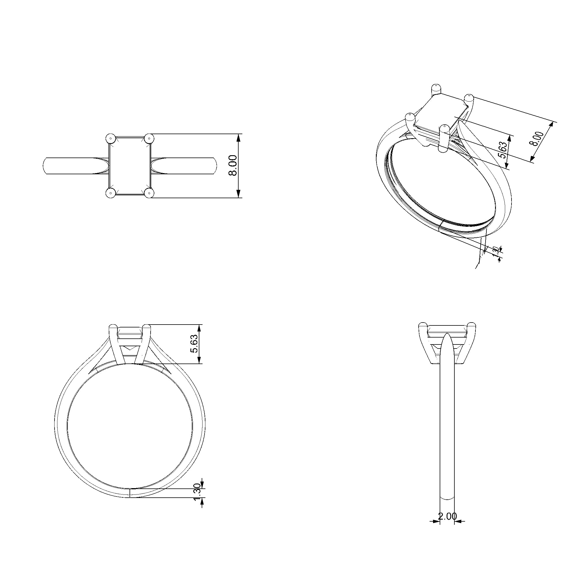Pargold Solid Gold Clarion Solitaire Ring-Static