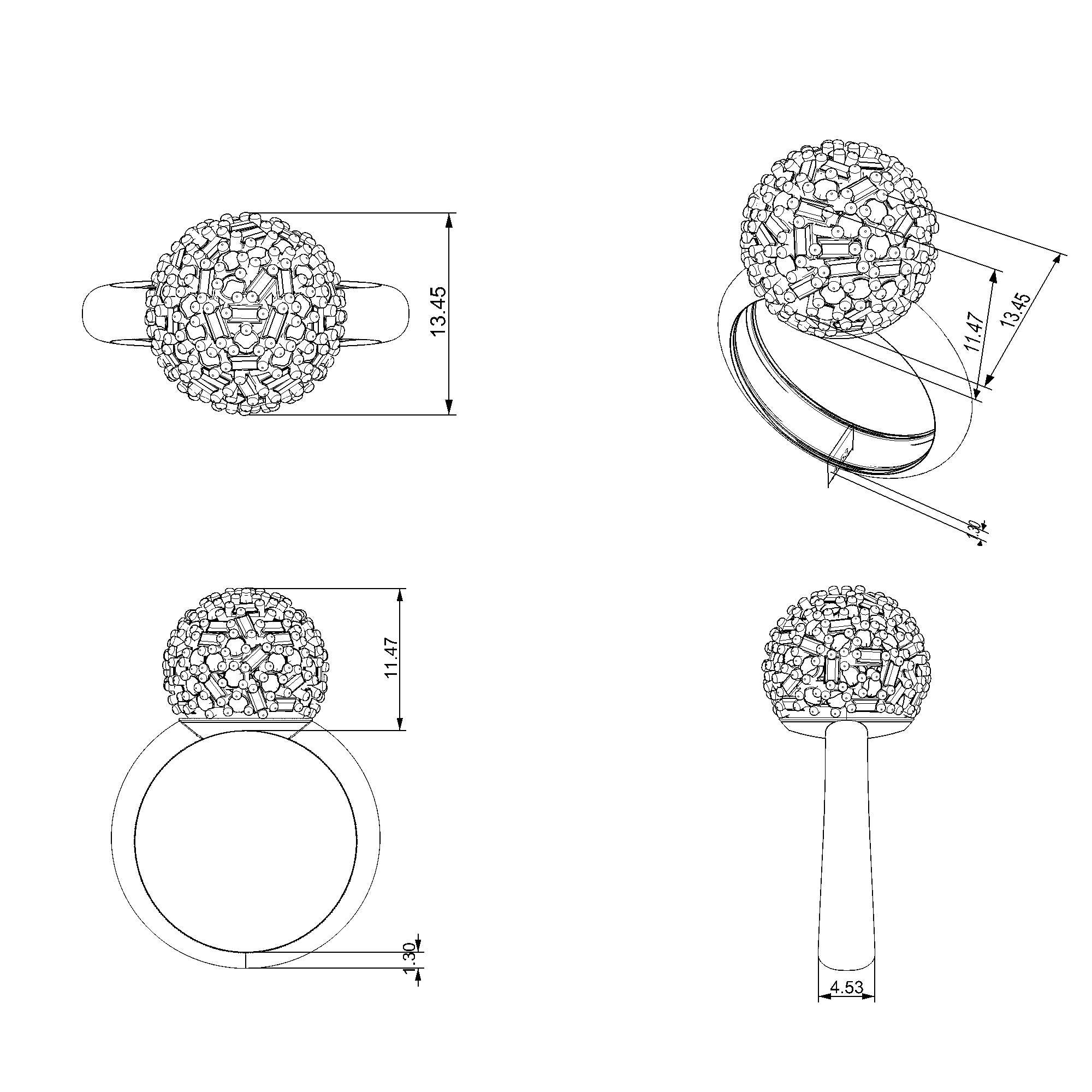 Pargold Solid Gold Solaris Splendor Ring-Static