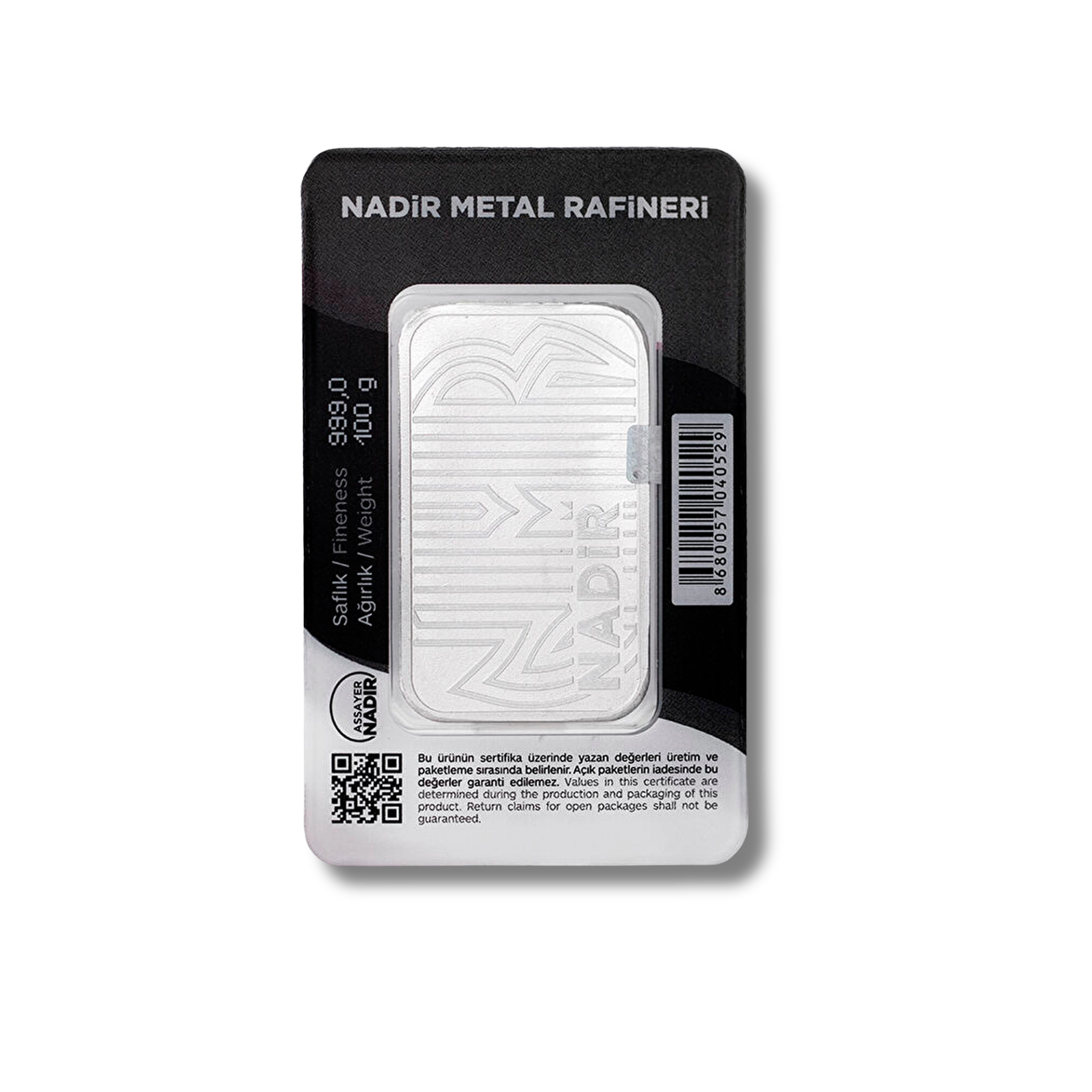 İnci Gold 100 Gr Nadir Silver Bar