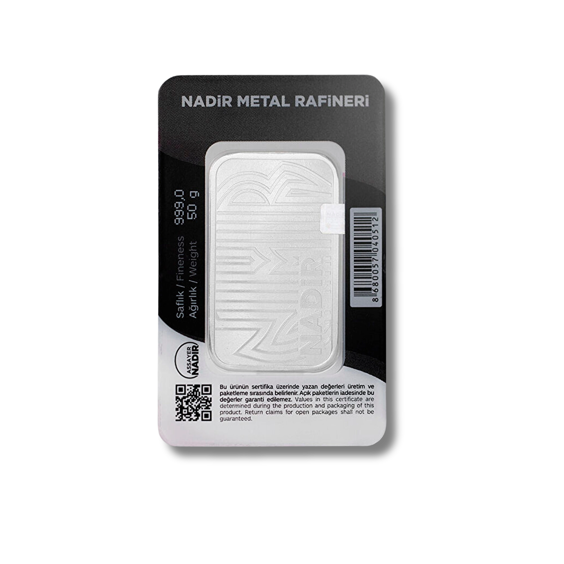 İnci Gold 50 Gr Nadir Silver Bar
