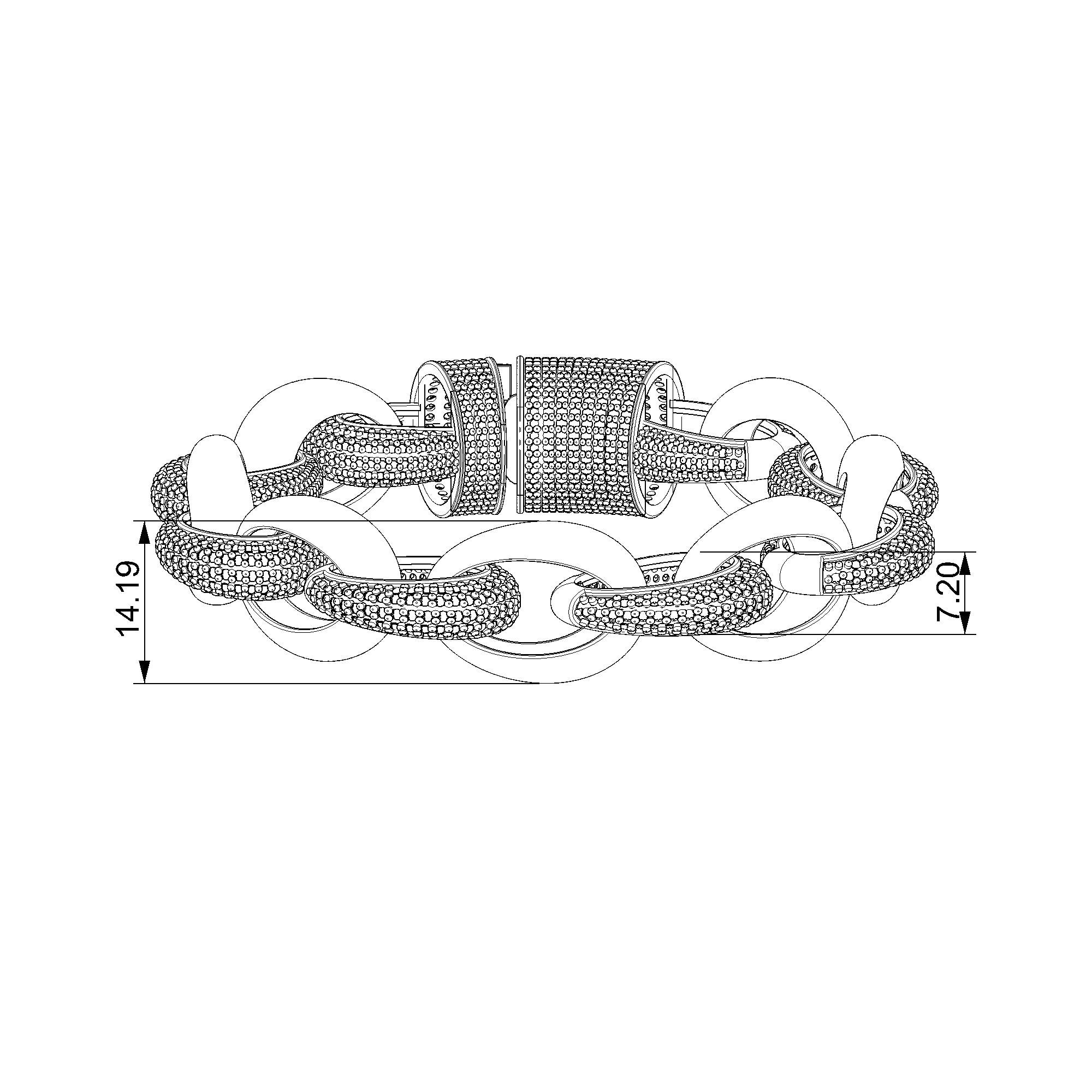 Pargold Solid Gold Exquisite Elegance Radiant Gemstone Bracelet-Static