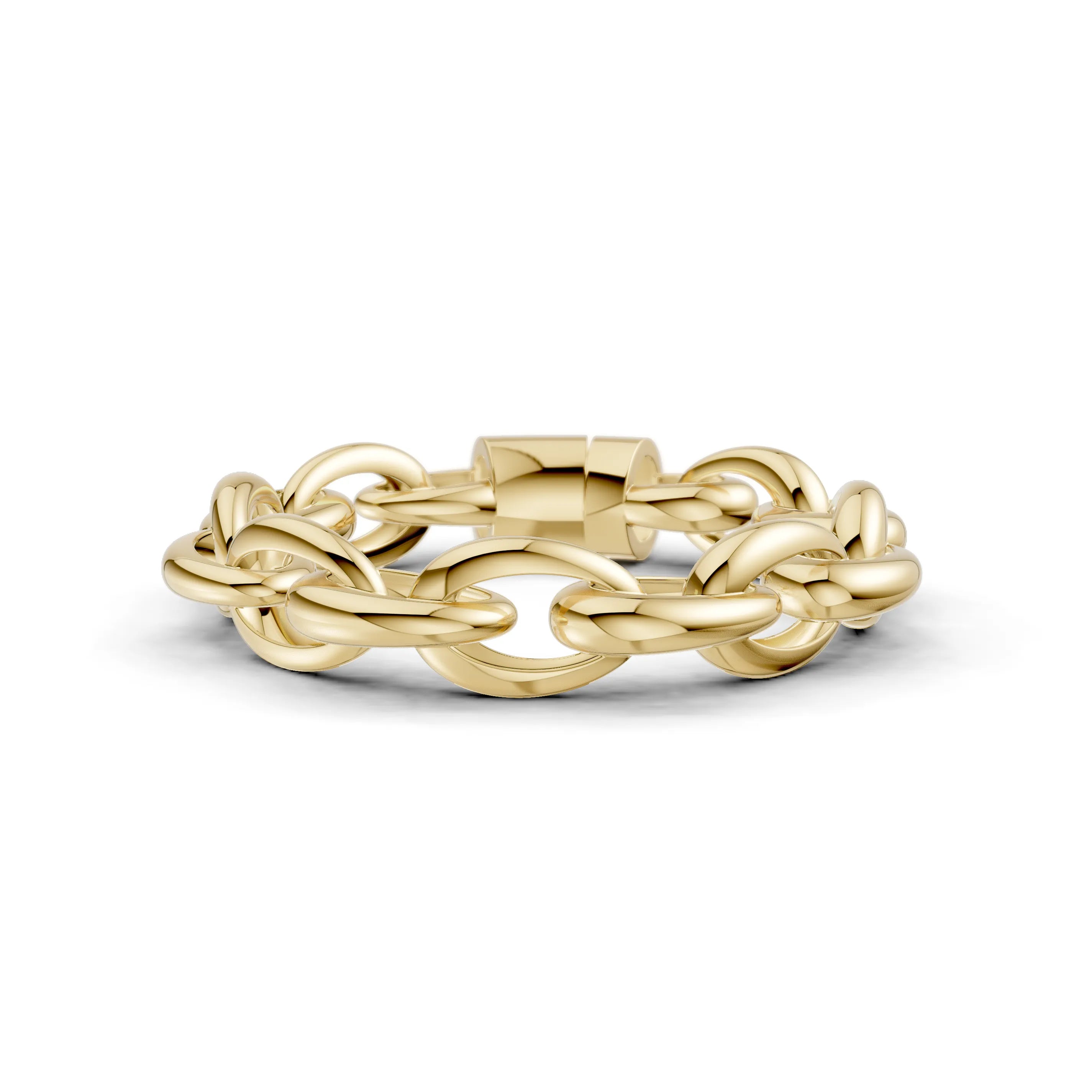 Pargold Solid Gold Timeless Elegance Gold Link Bracelet -Gold_Static_Gold