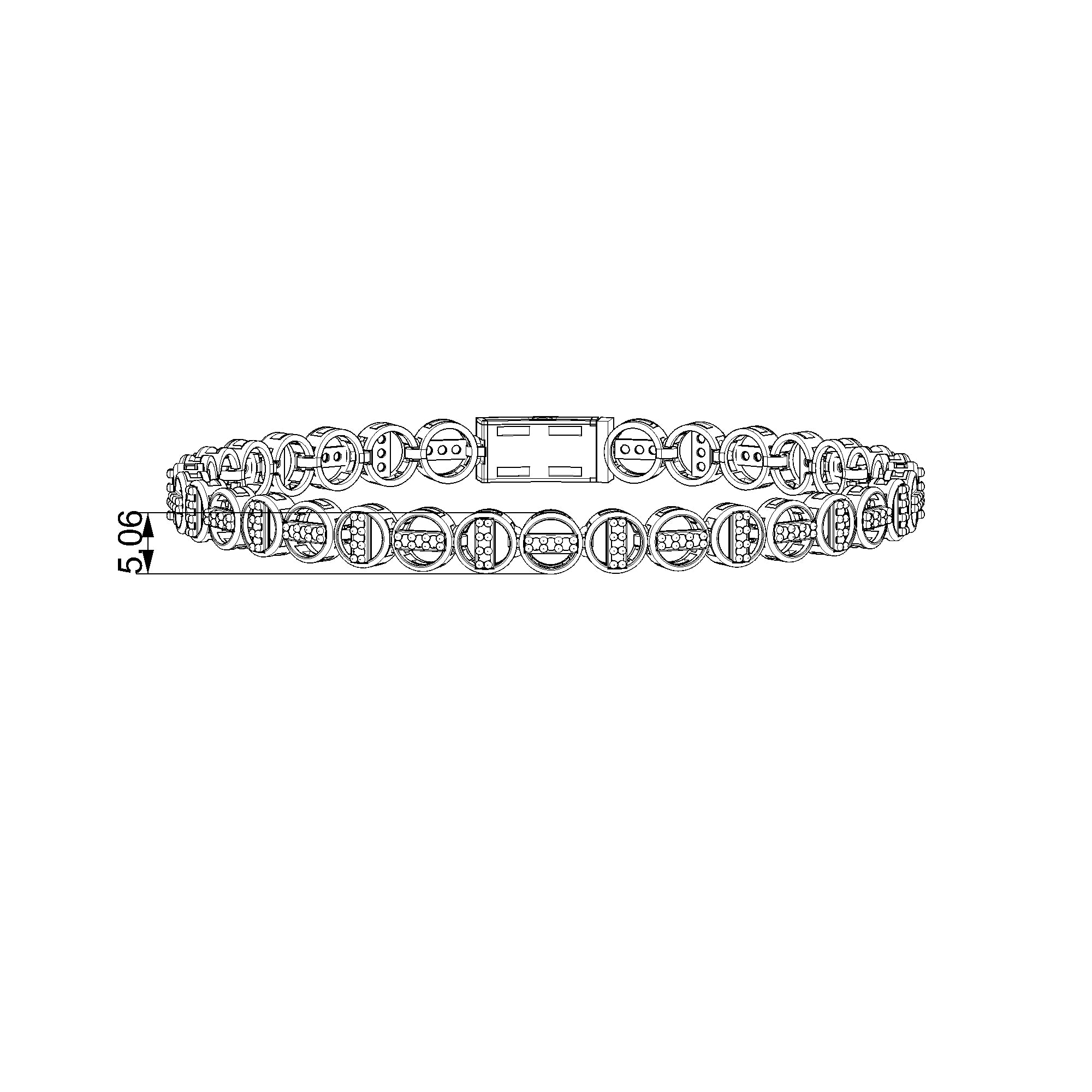 Pargold Solid Gold Golden Elegance Tennis Bracelet-Static