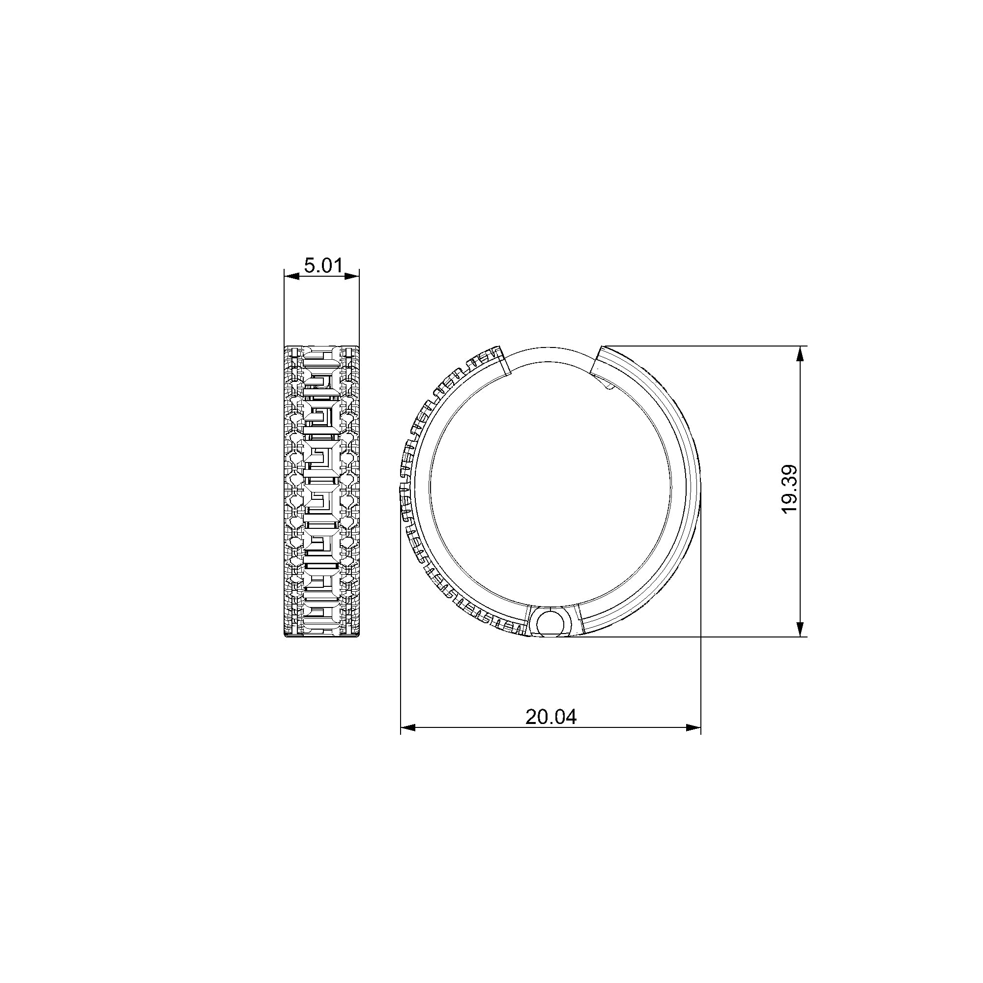 Pargold Solid Gold Greek Key Hoop Earrings-Static