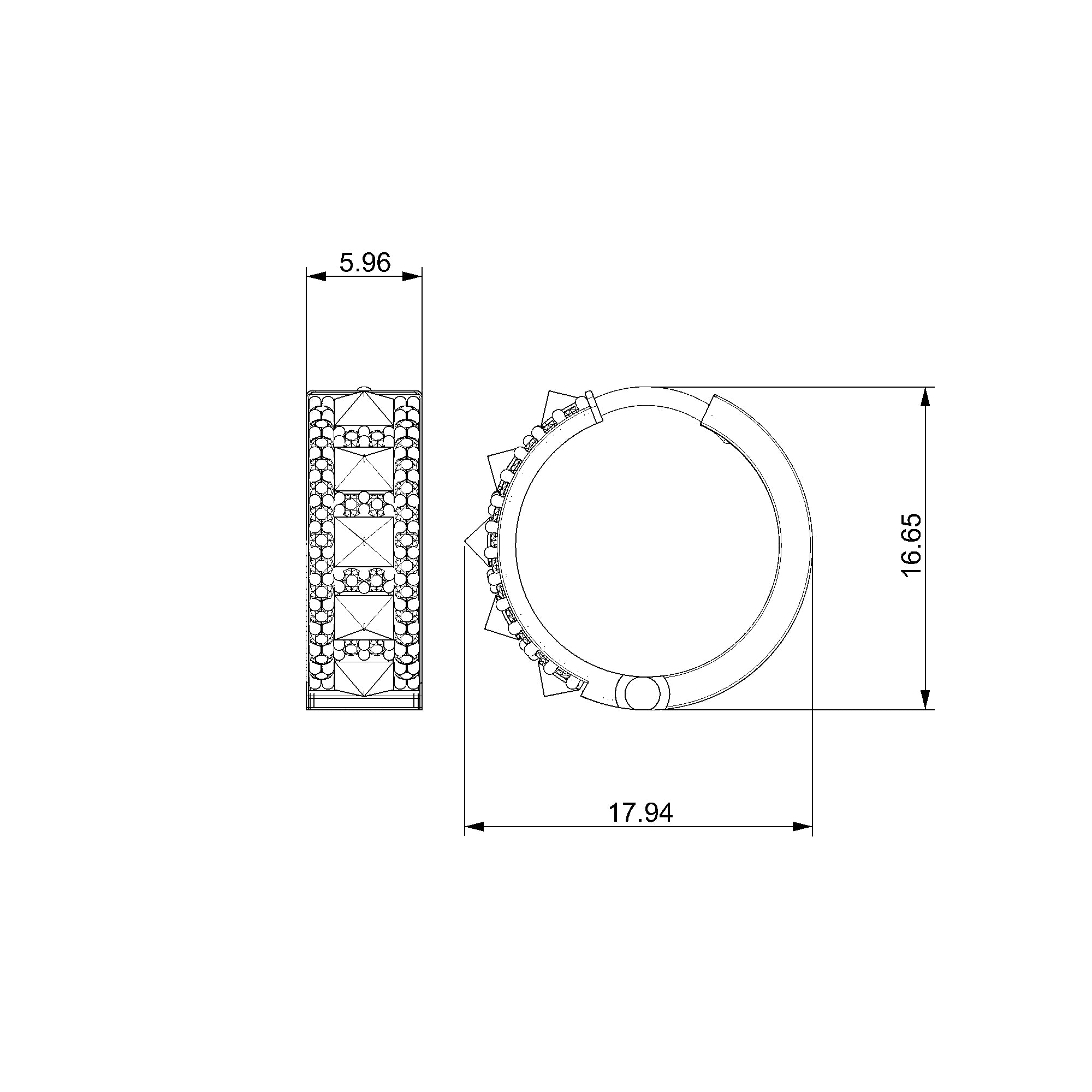 Pargold Solid Gold Pyramid Gleam Geometric Hoop Earrings-Static