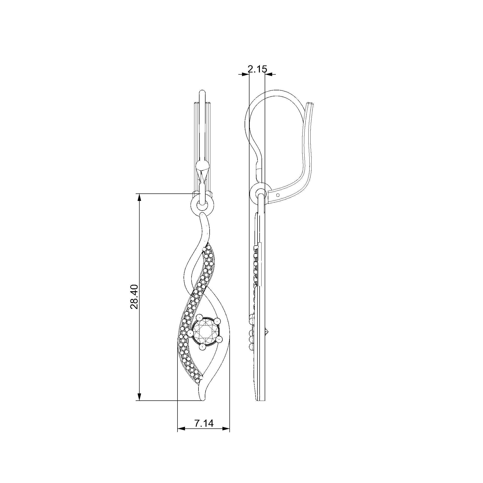 Pargold Solid Gold Enchanted Elegance Gemstone Earrings-Static