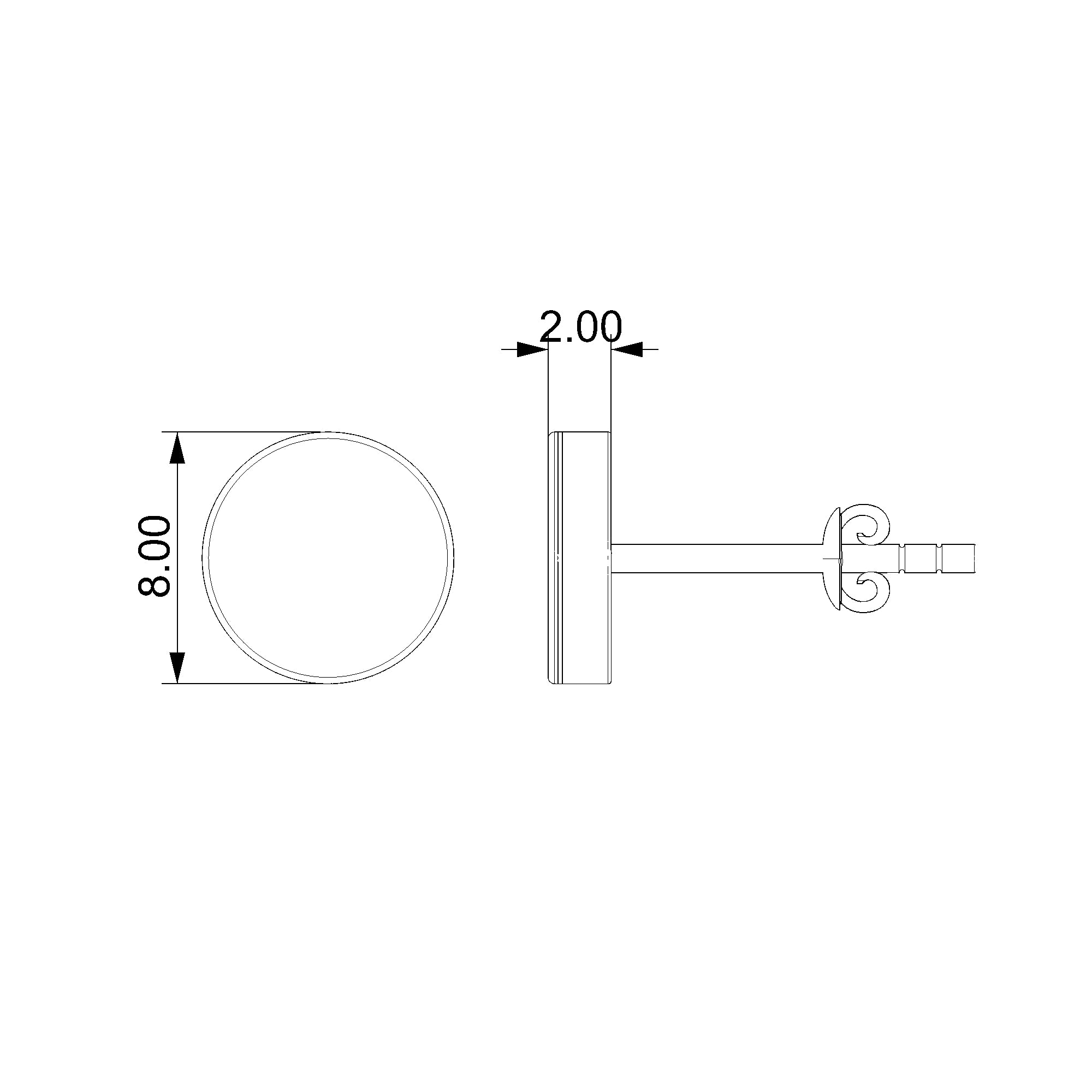 Pargold Solid Gold Classic Gold Disc Stud Earrings-Static