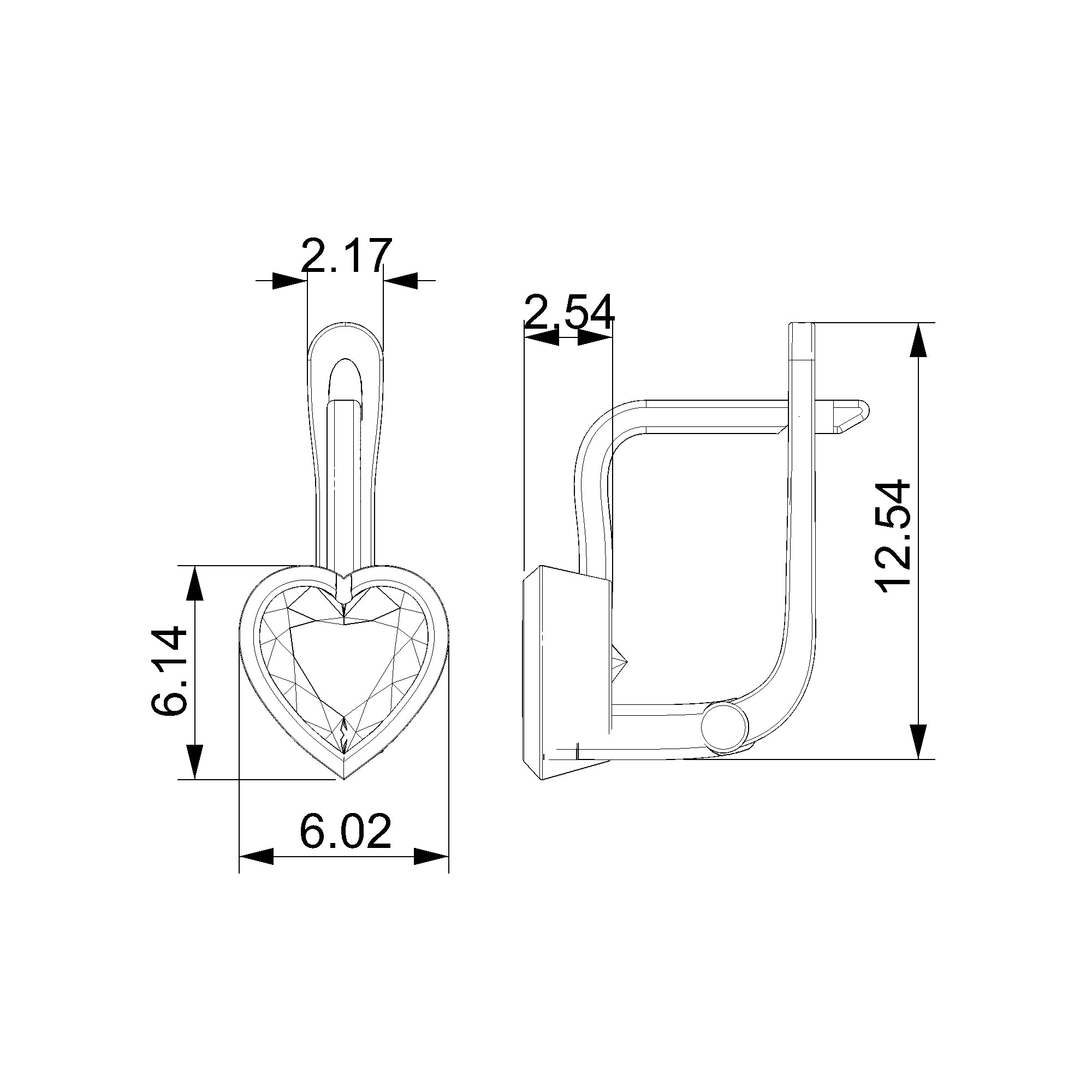 Pargold Solid Gold Heart-Shaped Hoops-Static