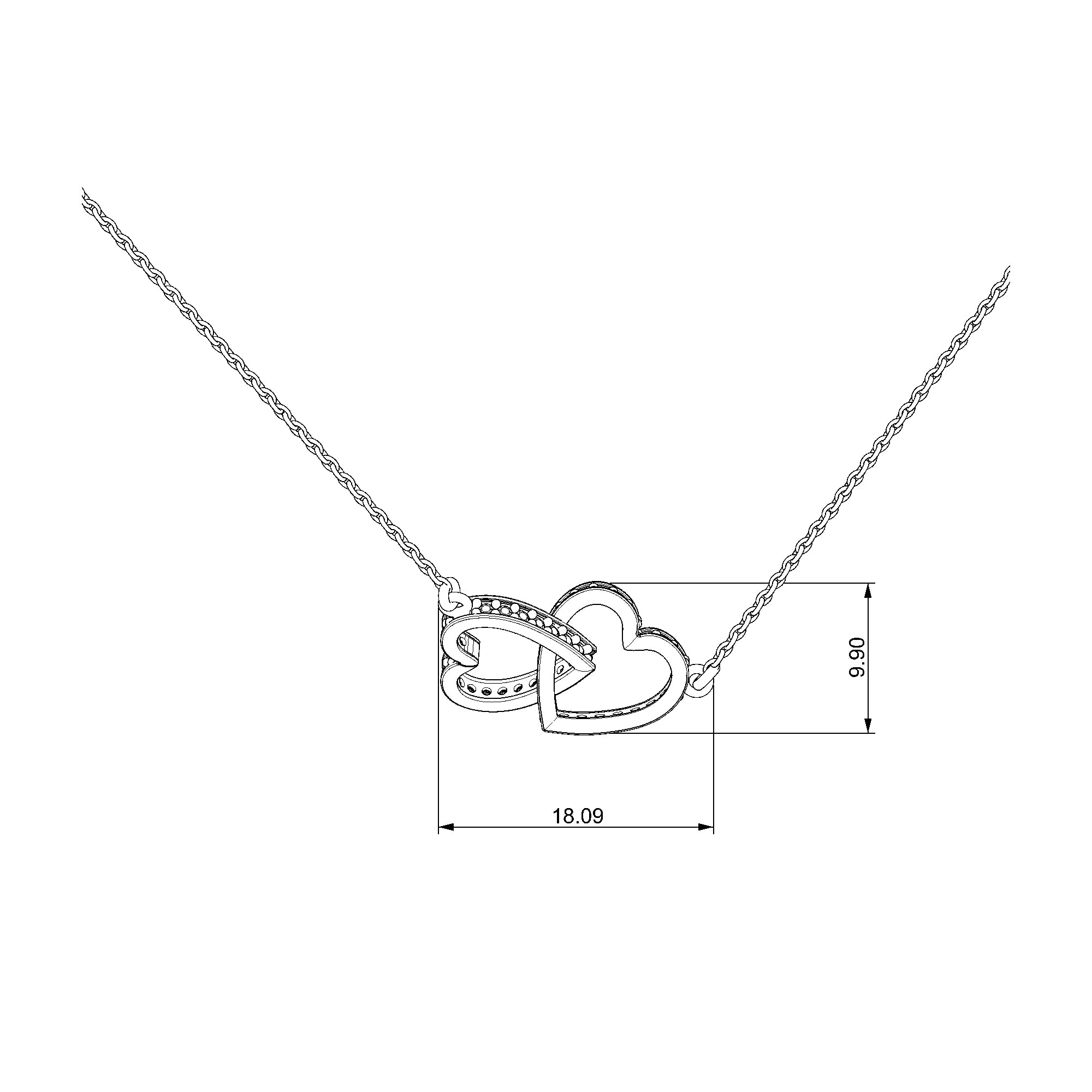 Pargold Solid Gold Timeless Affection Heart Necklace-Static