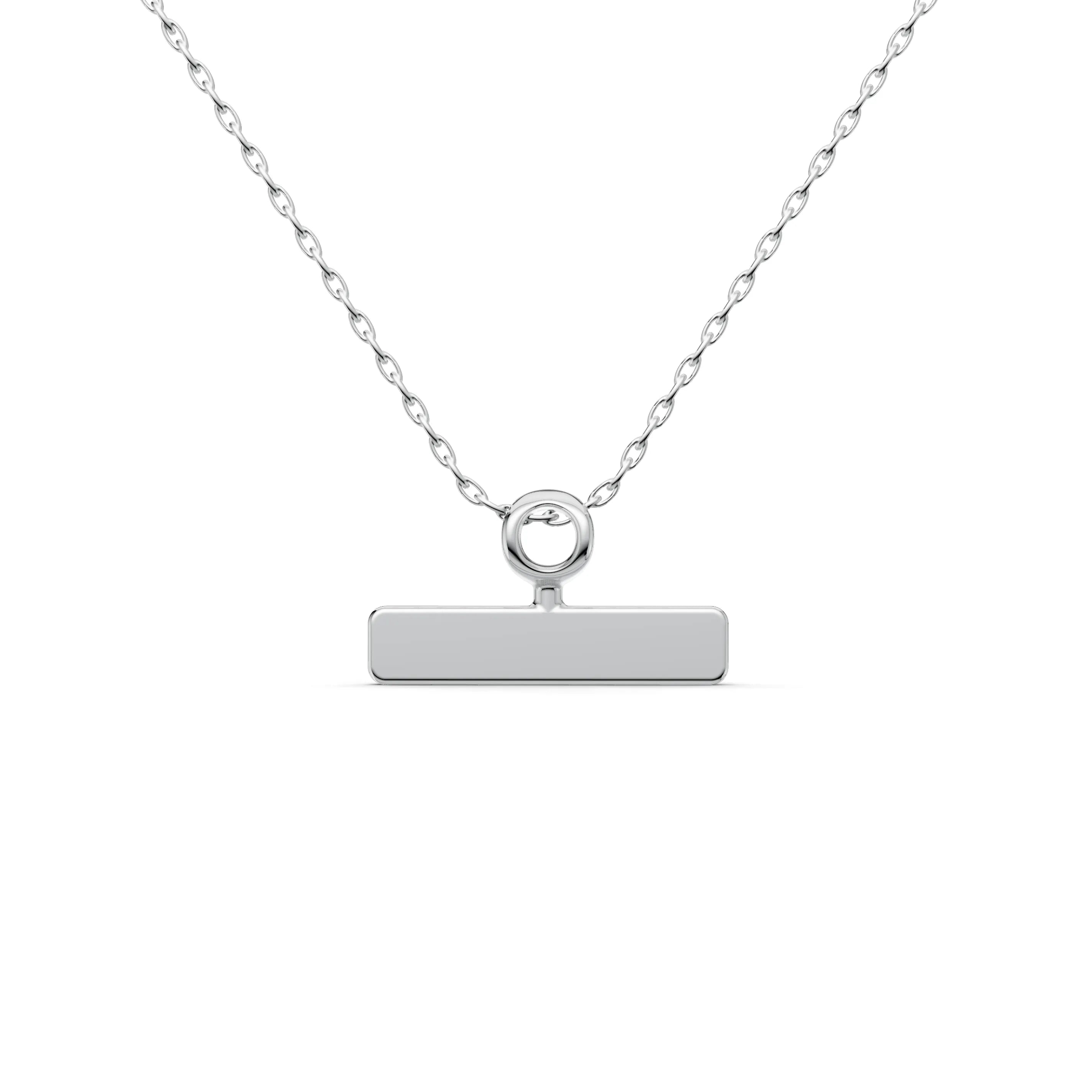 Pargold Solid Gold Timeless Elegance Bar Pendant -Silver_Static_Silver