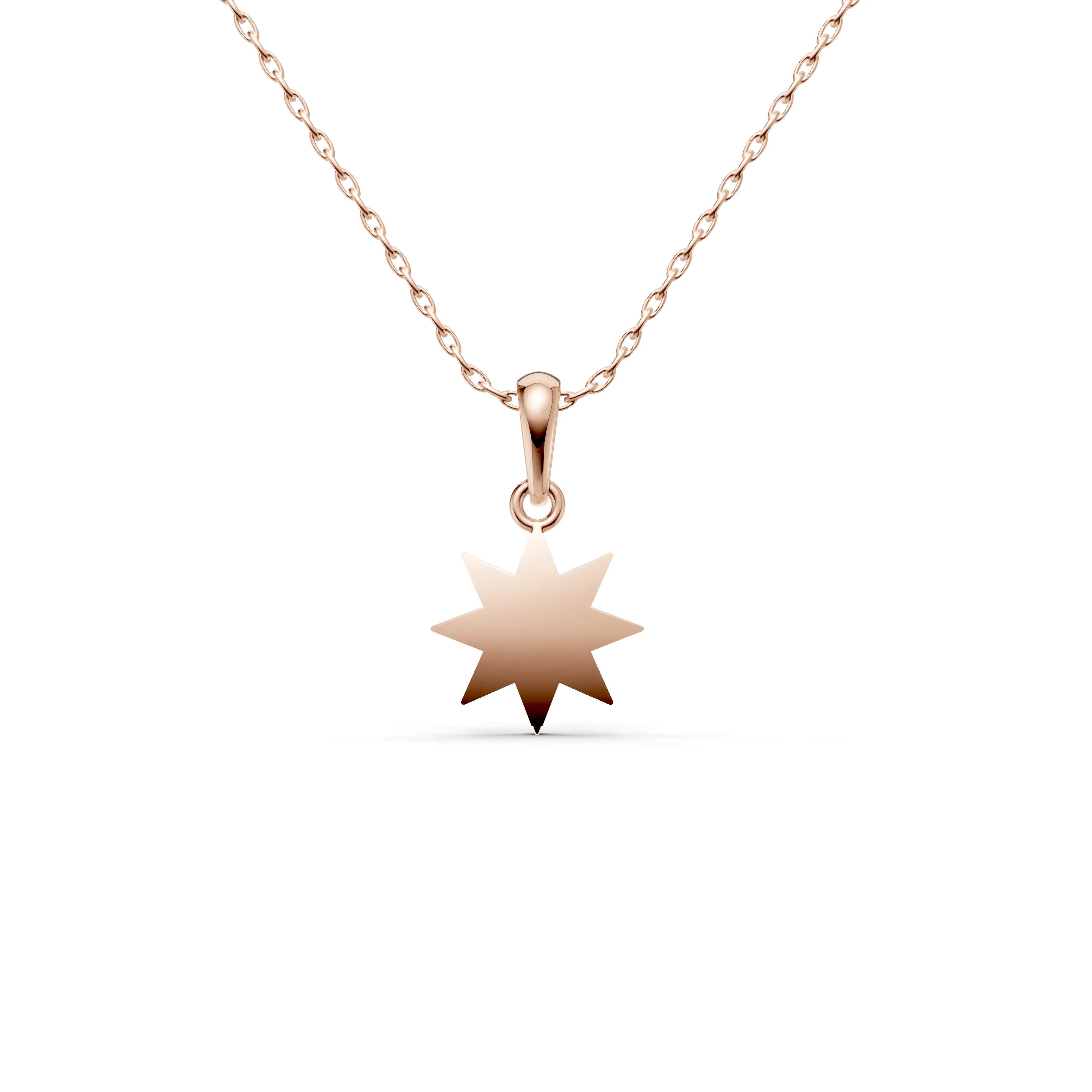 Pargold Solid Gold Guiding Star Pendant -Rose_Static_Rose