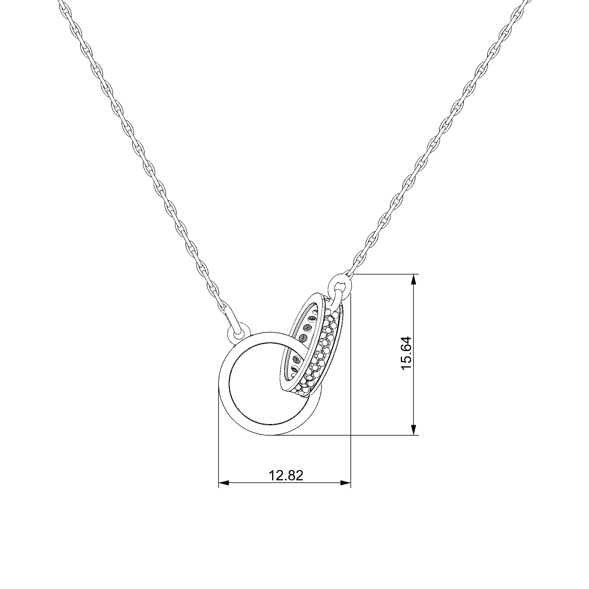 Pargold Solid Gold Together Forever Pendant-Static