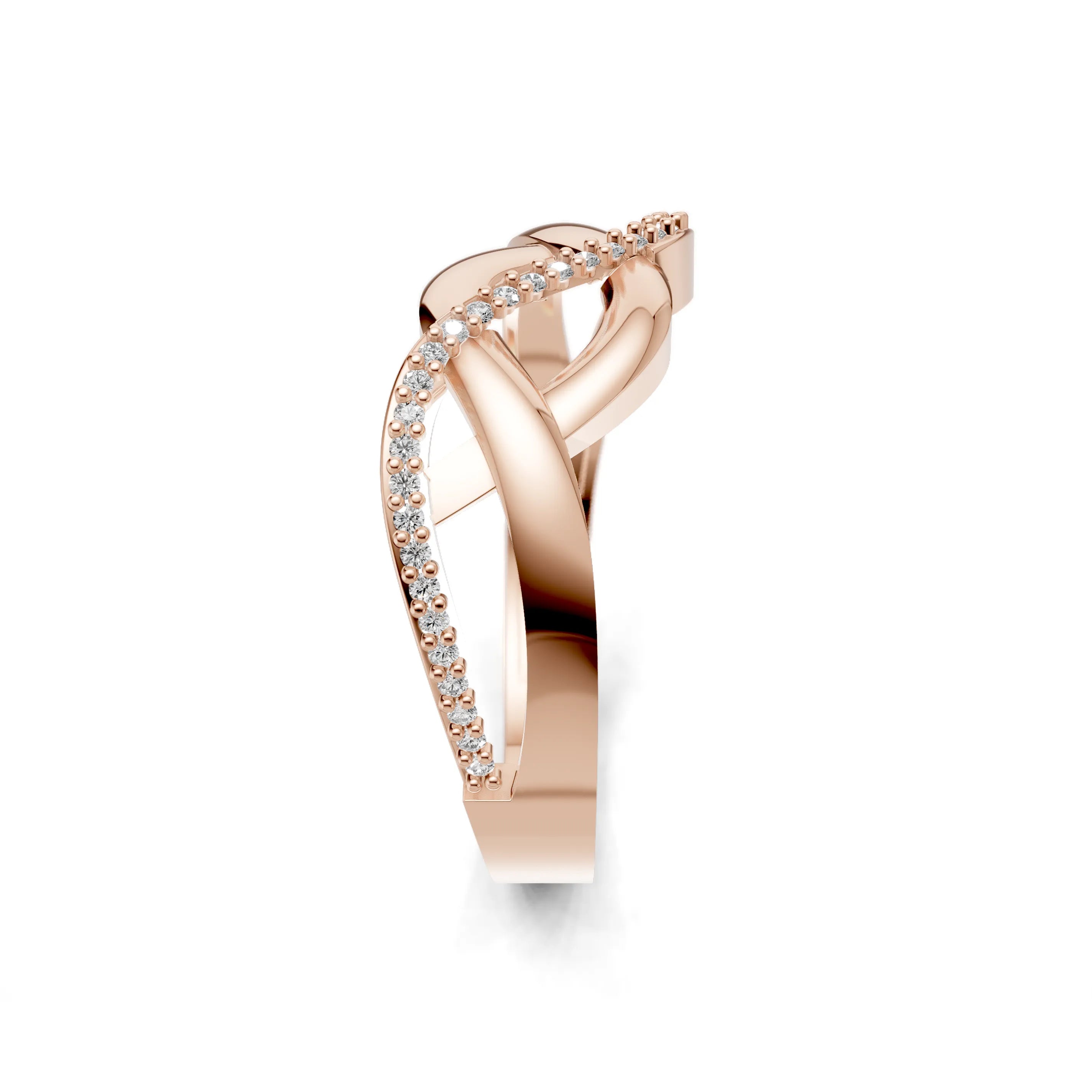 Pargold Solid Gold Symphonic Infinity Swirl Pave Ring -Rose_Diamond_Diamond_Static_Rose