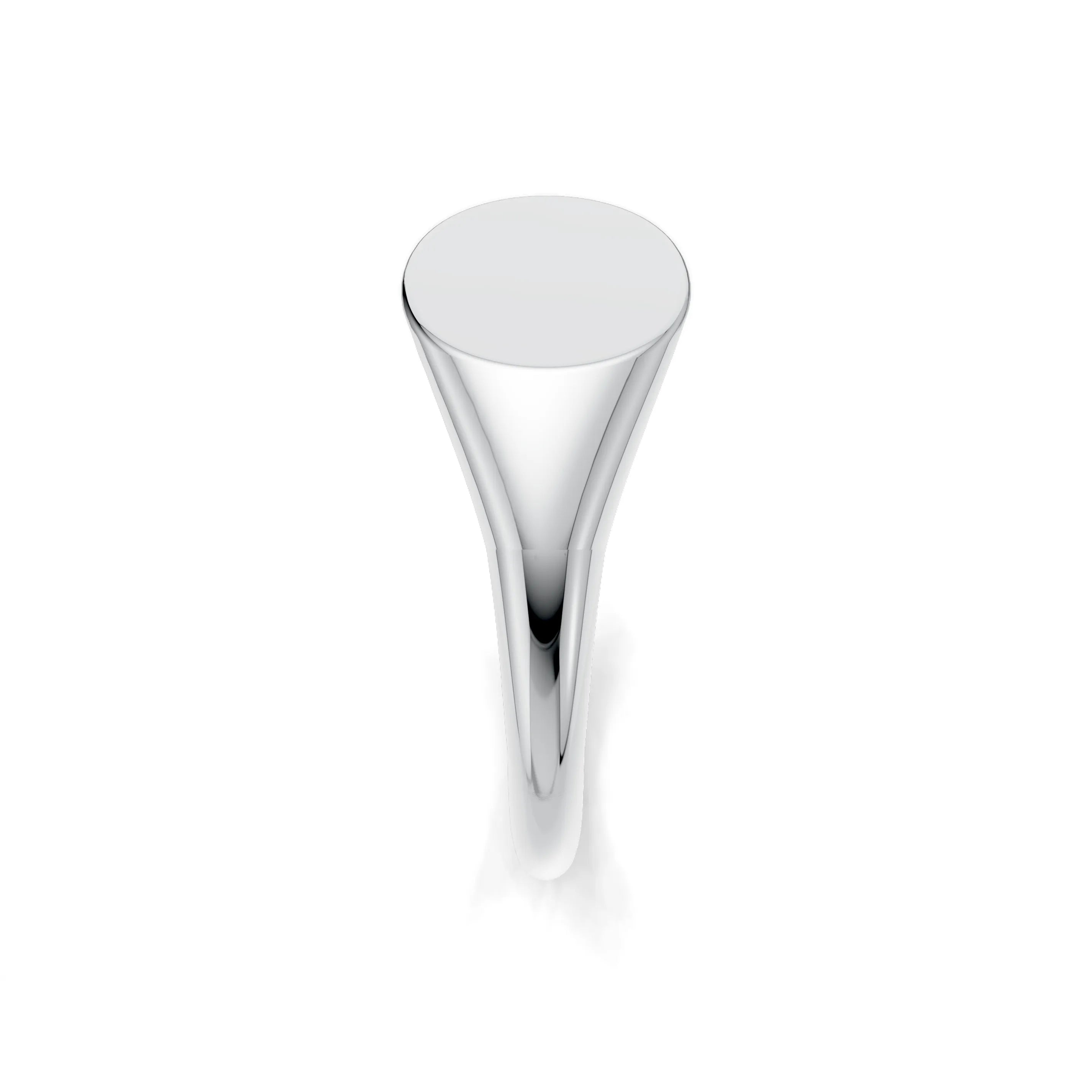 Pargold Solid Gold Timeless Elegance Signet Ring -Silver_Static_Silver