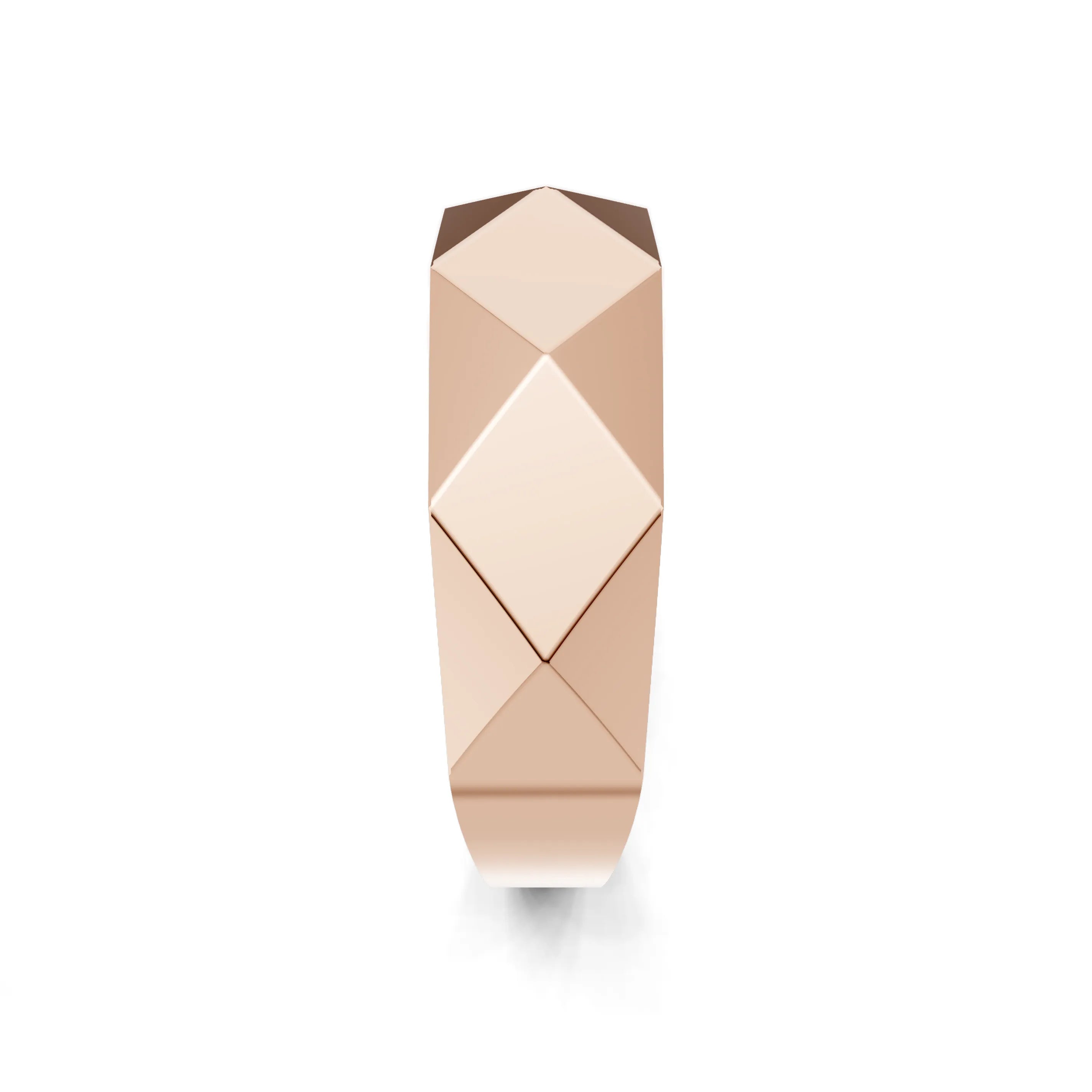 Pargold Solid Gold Avant-Garde Facet Ring -Rose_Static_Rose