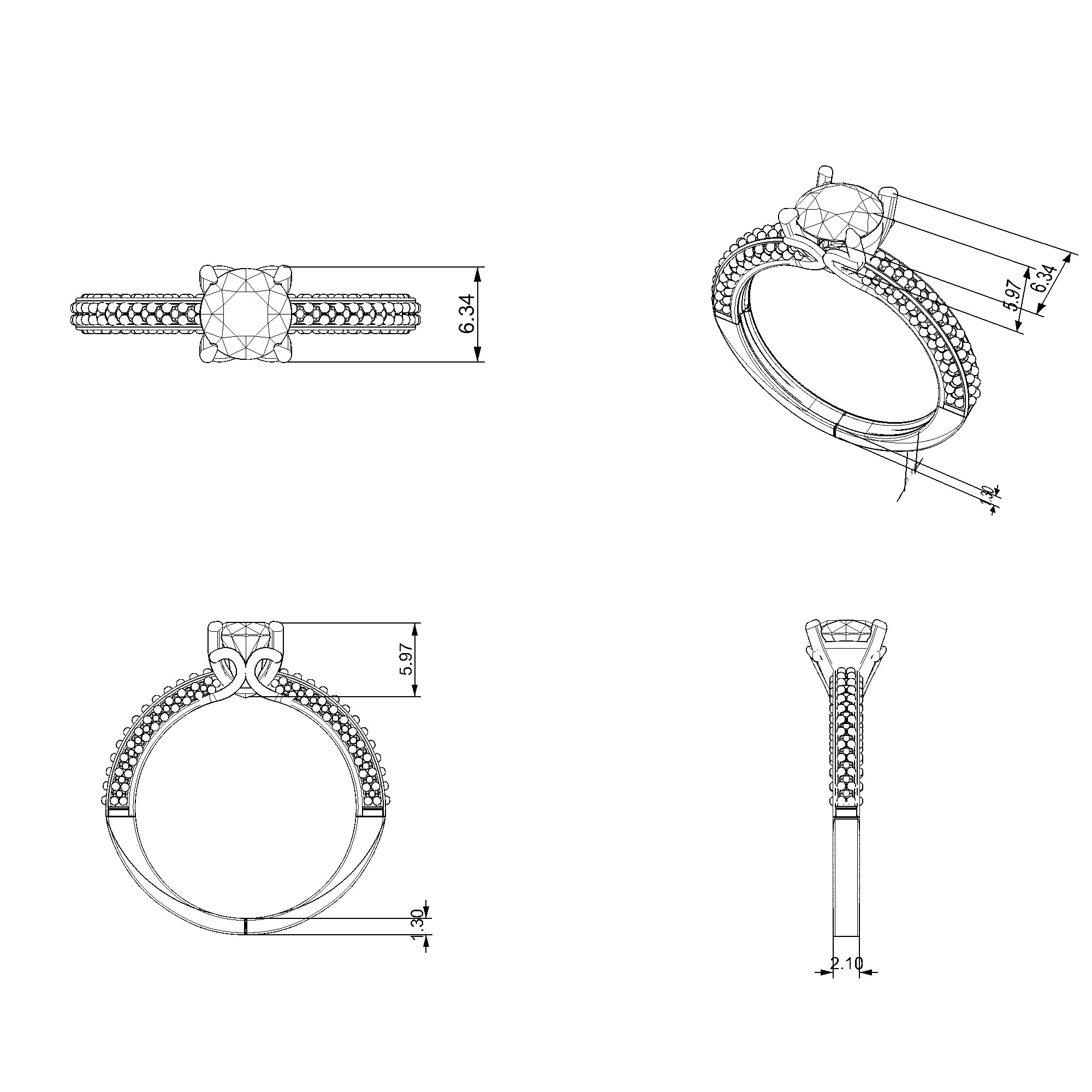 Pargold Solid Gold Evermore Elegance Ring-Static